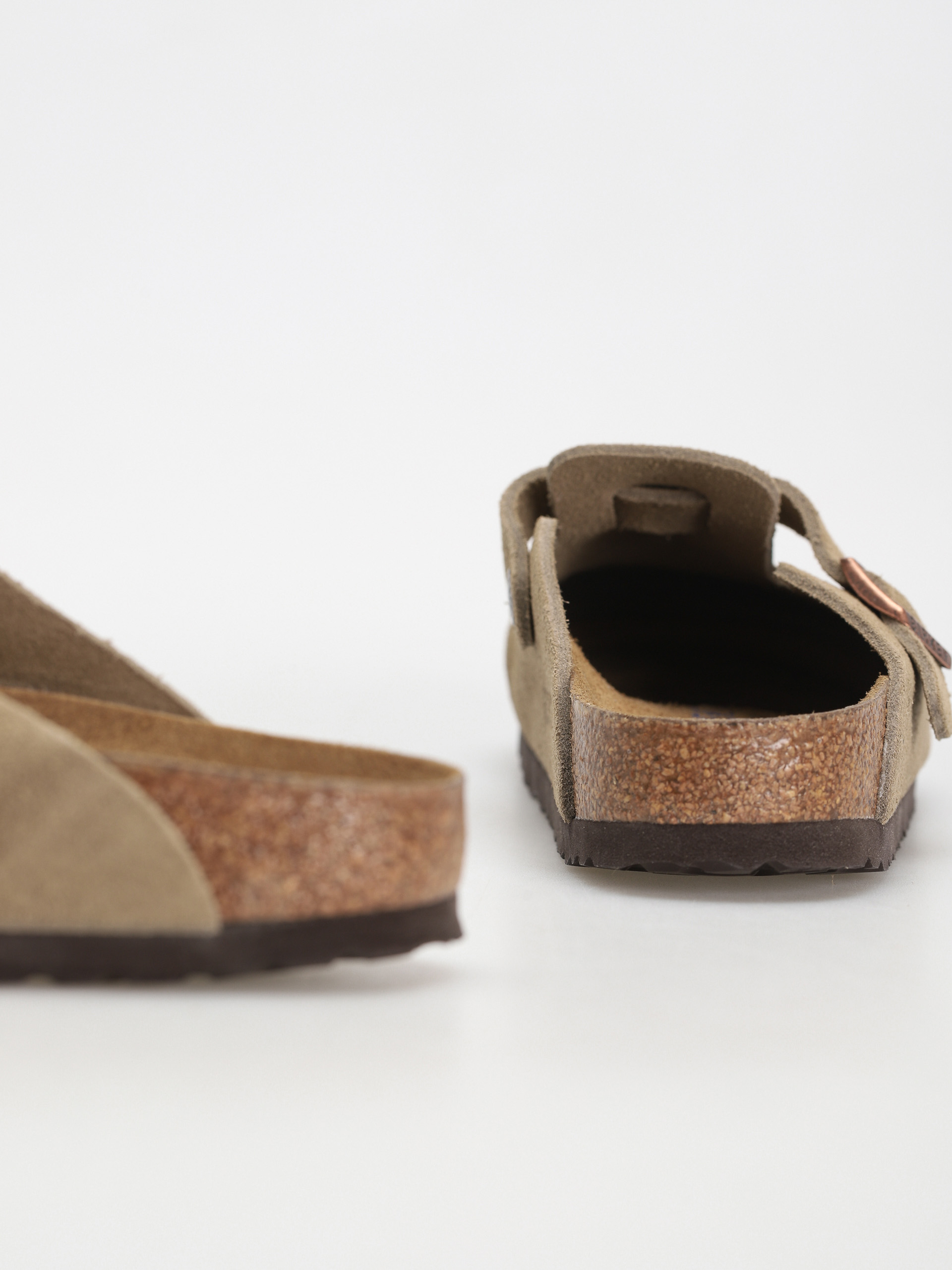 Шльопанці Birkenstock Boston Soft Footbed Suede Leather Narrow (taupe)