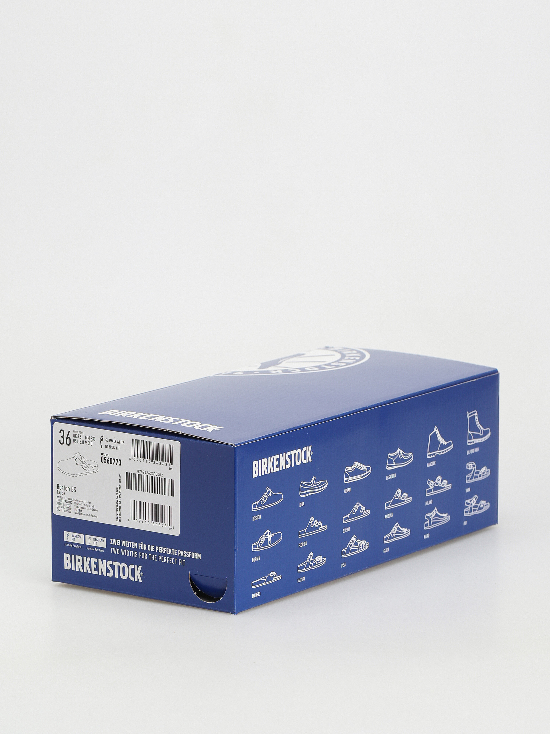 Шльопанці Birkenstock Boston Suede Narrow Wmn (taupe)