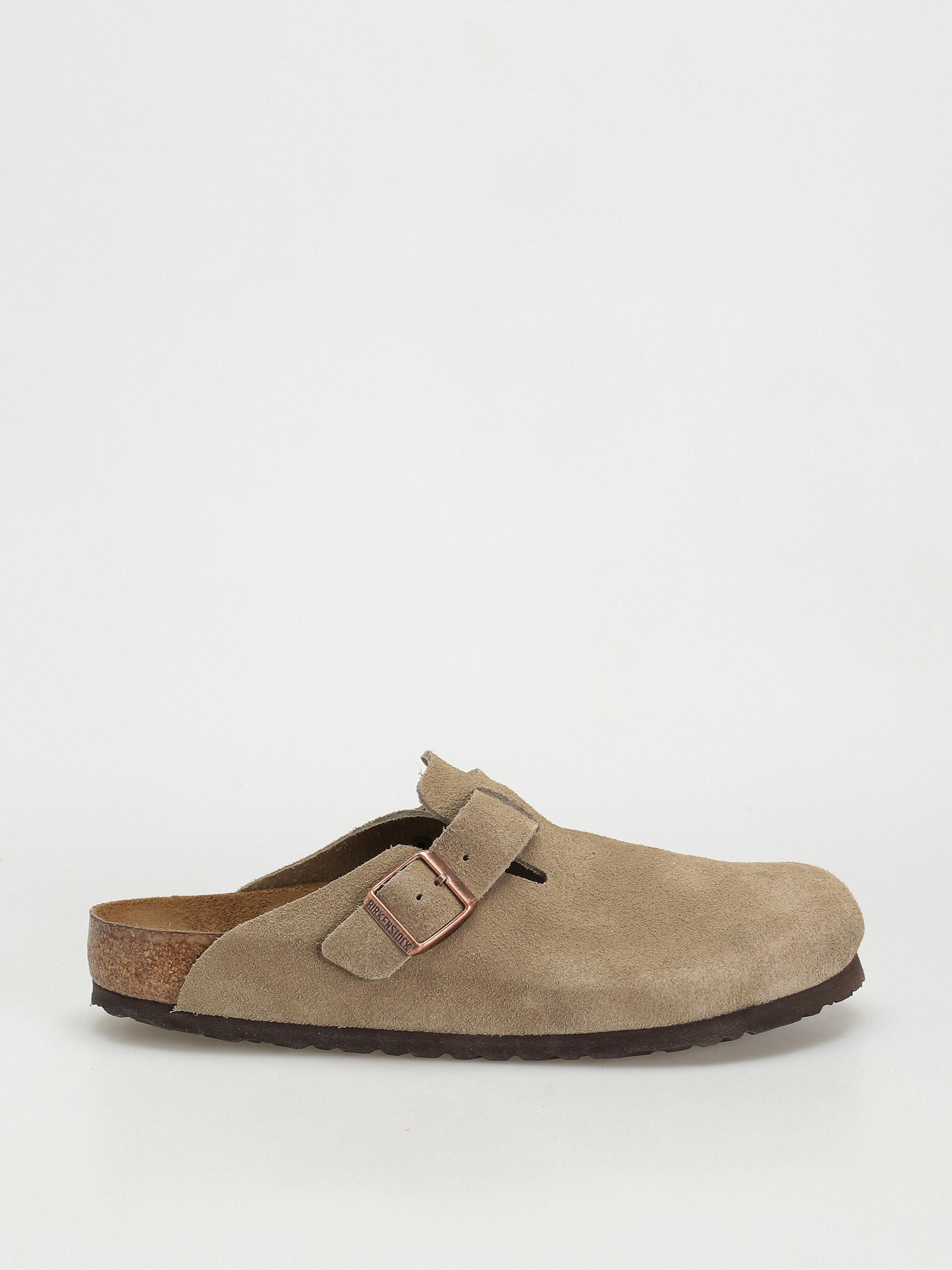 Шльопанці Birkenstock Boston Suede Regular - коричневий (taupe)