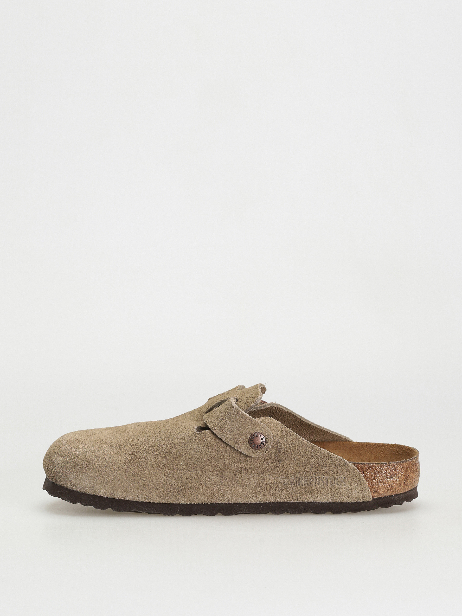 Шльопанці Birkenstock Boston Suede Regular - коричневий (taupe)