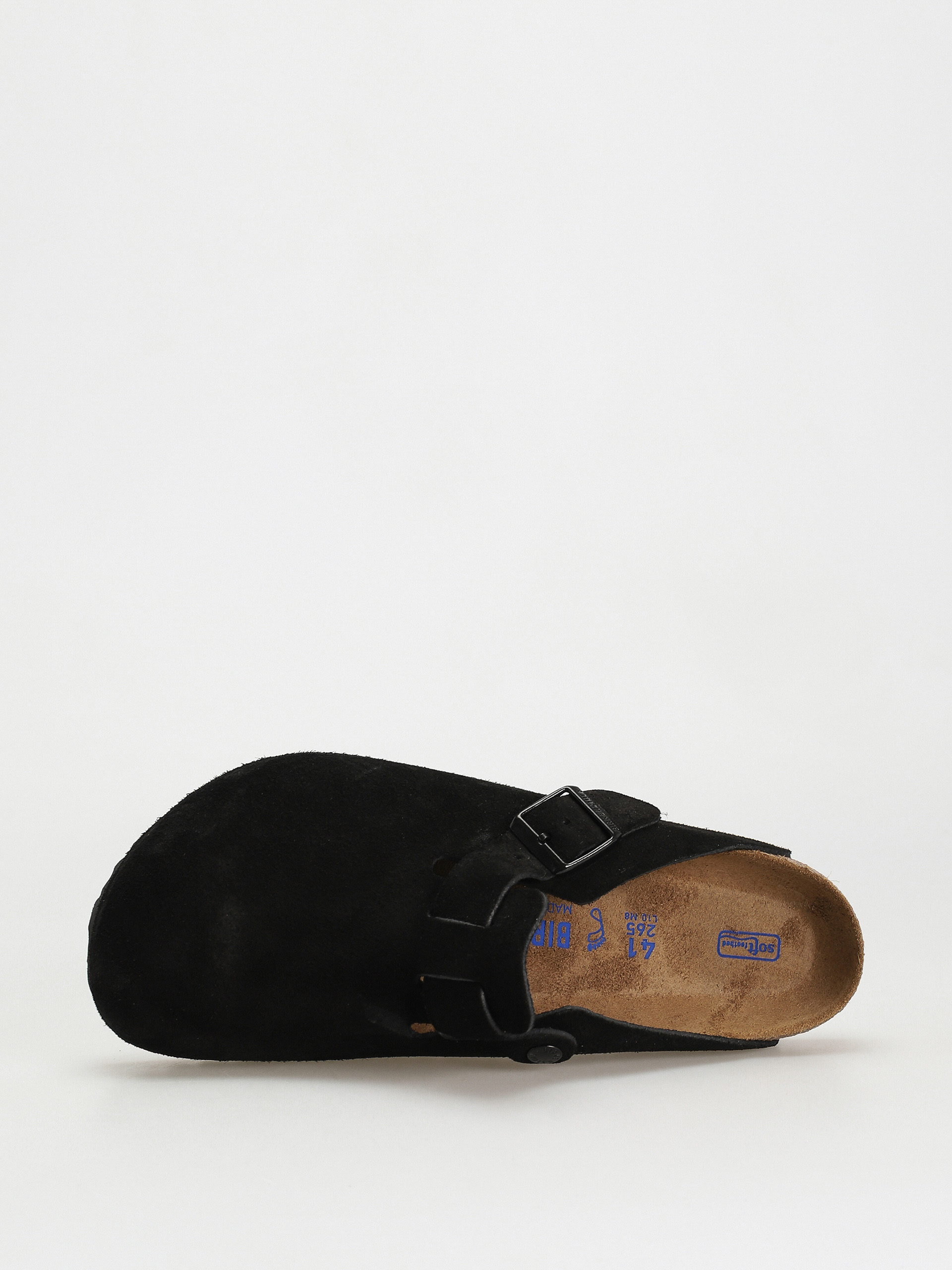 Шльопанці Birkenstock Boston SFB Suede Regular (black)