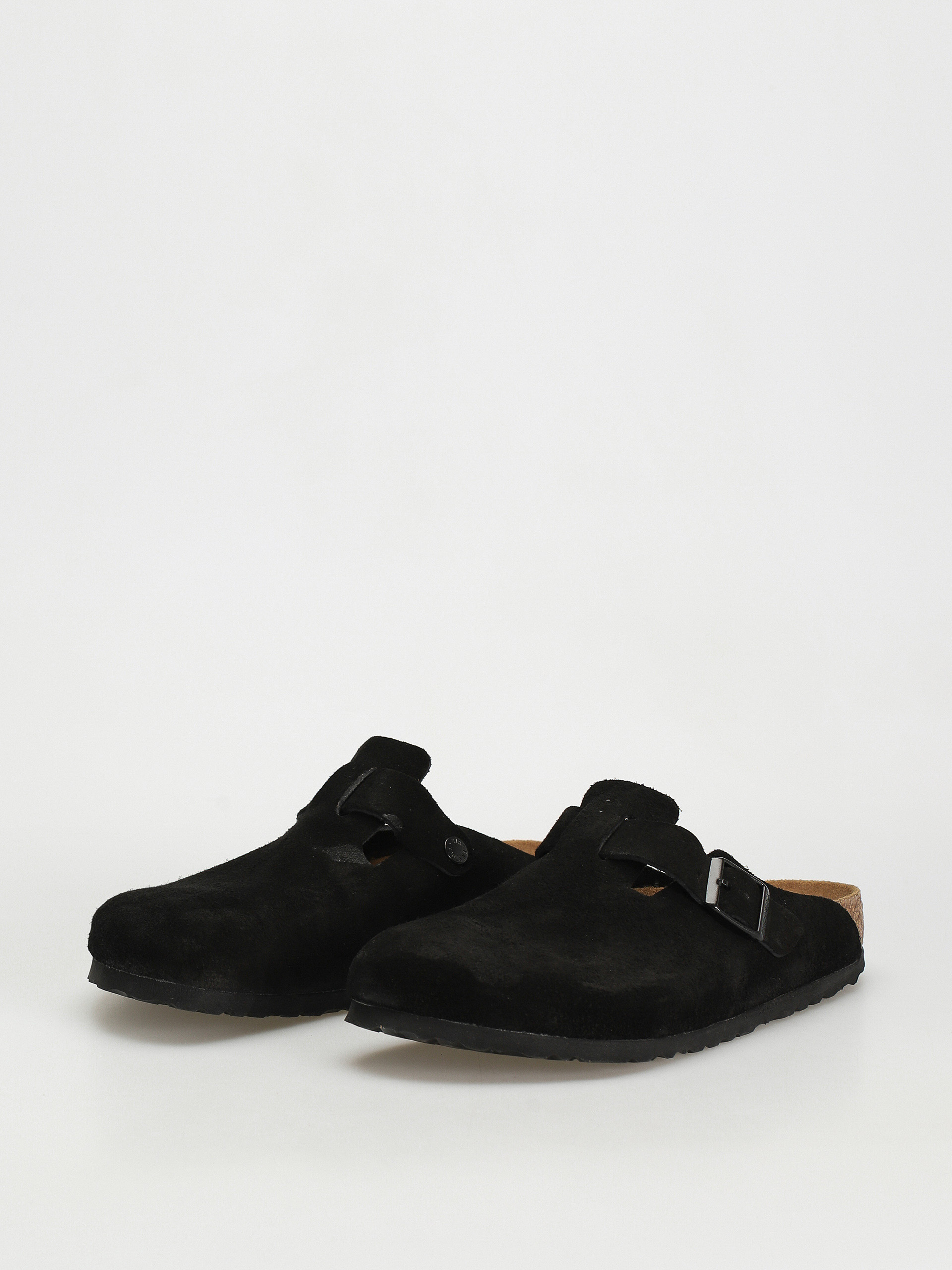 Шльопанці Birkenstock Boston SFB Suede Regular (black)
