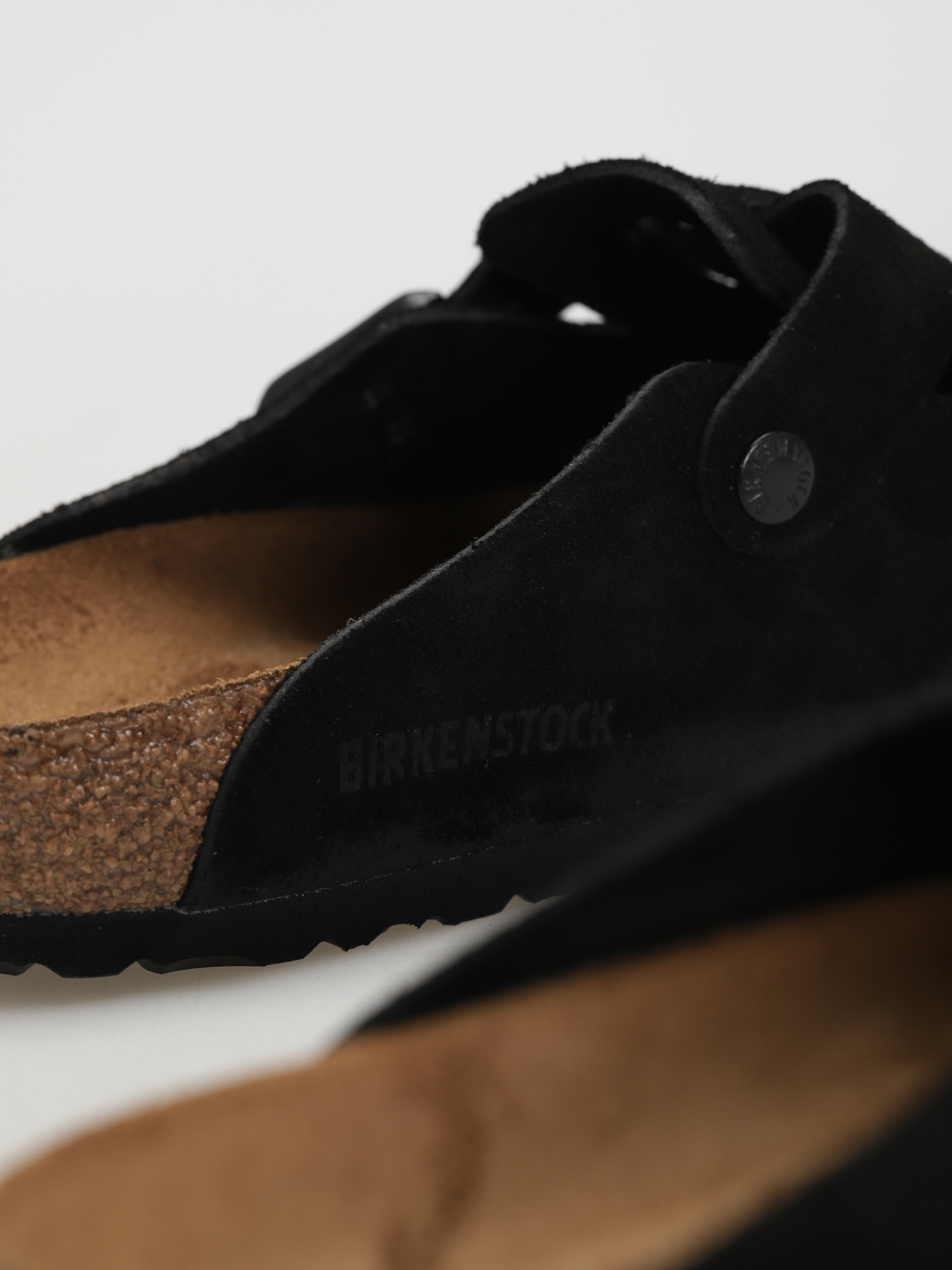 Шльопанці Birkenstock Boston SFB Suede Regular (black)