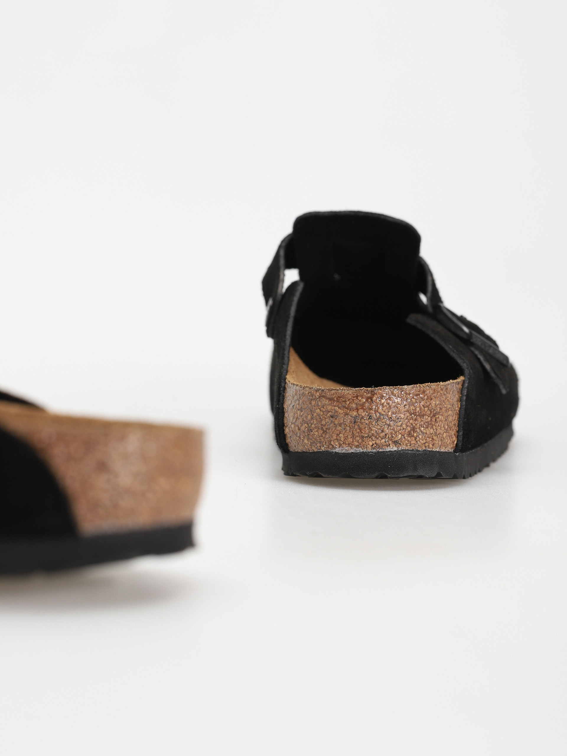 Шльопанці Birkenstock Boston SFB Suede Regular (black)