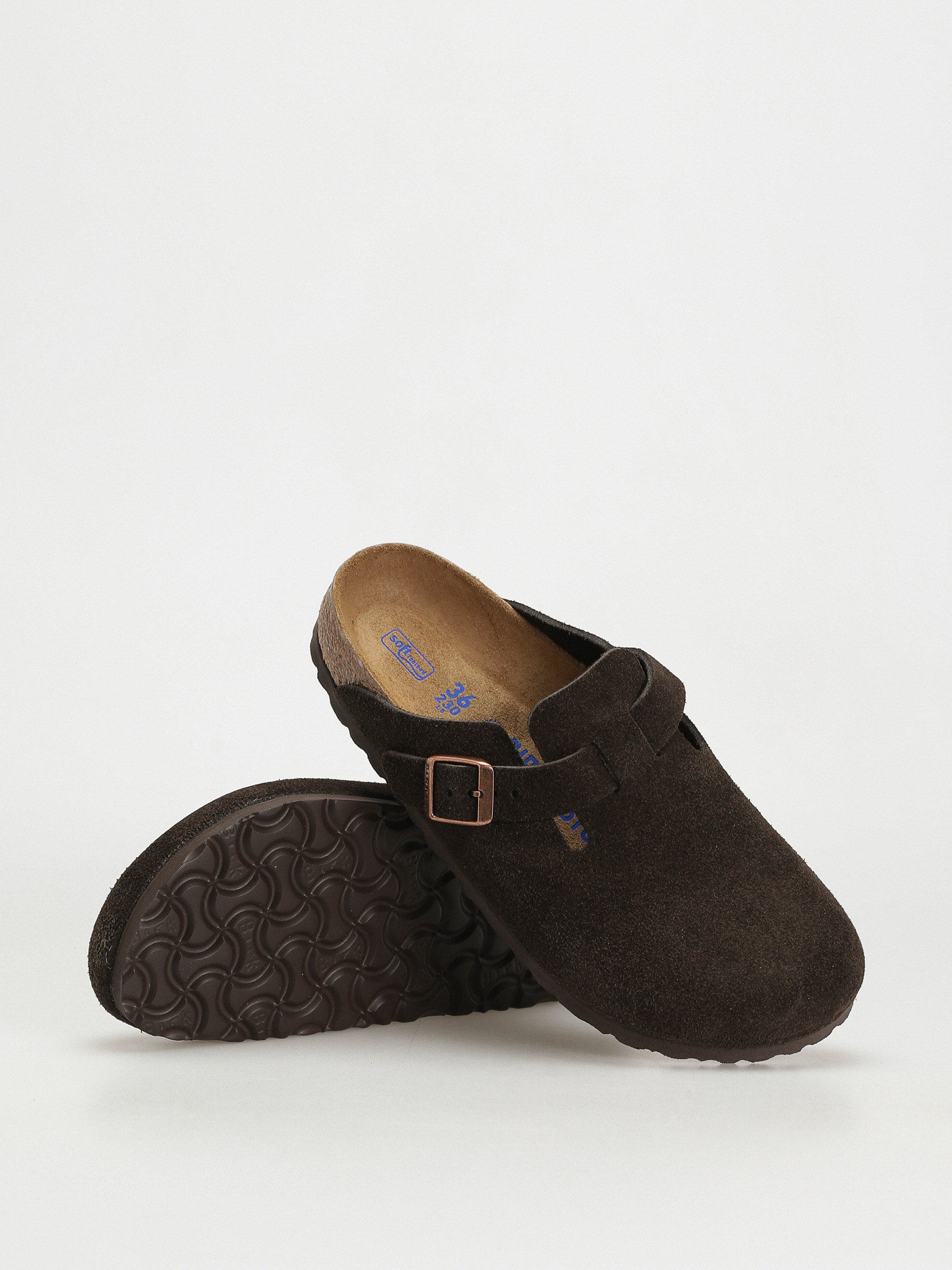 Шльопанці Birkenstock Boston Suede Narrow Wmn (mocha)