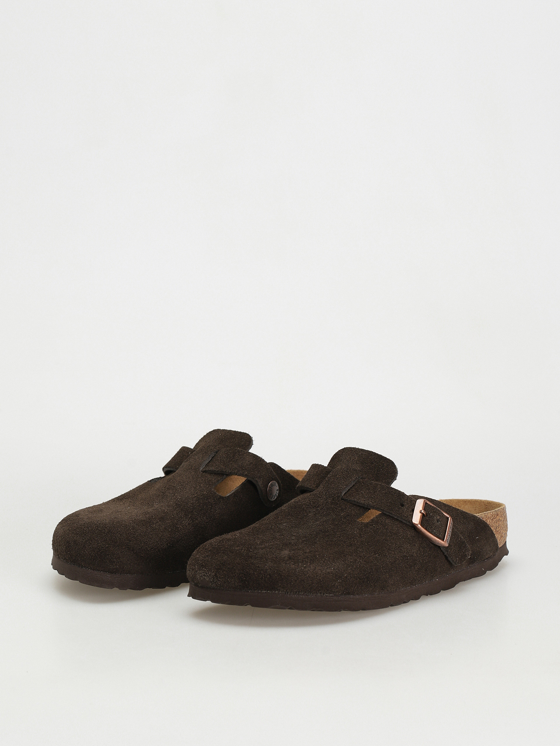 Шльопанці Birkenstock Boston Suede Narrow Wmn (mocha)