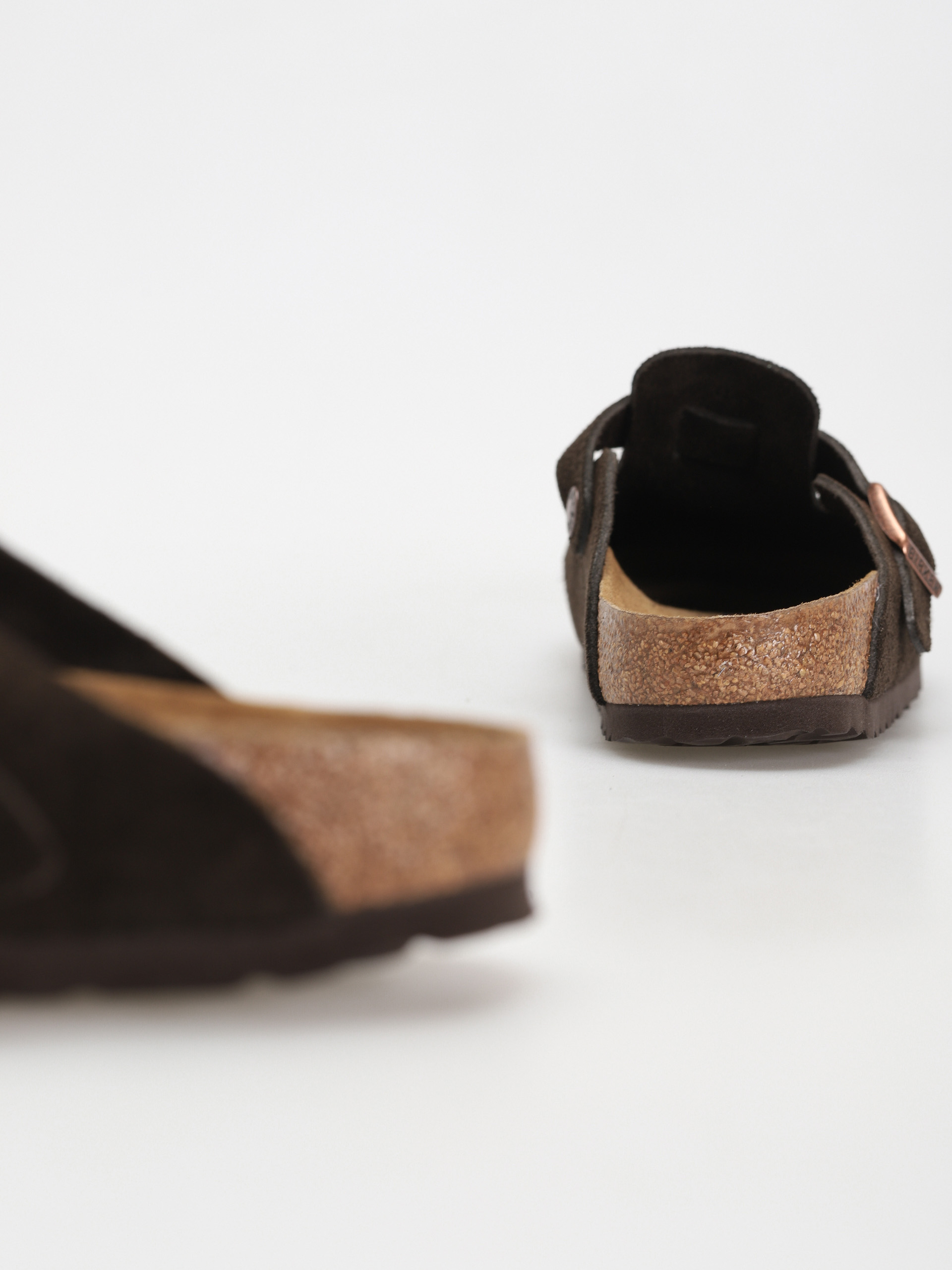 Шльопанці Birkenstock Boston Suede Narrow Wmn (mocha)