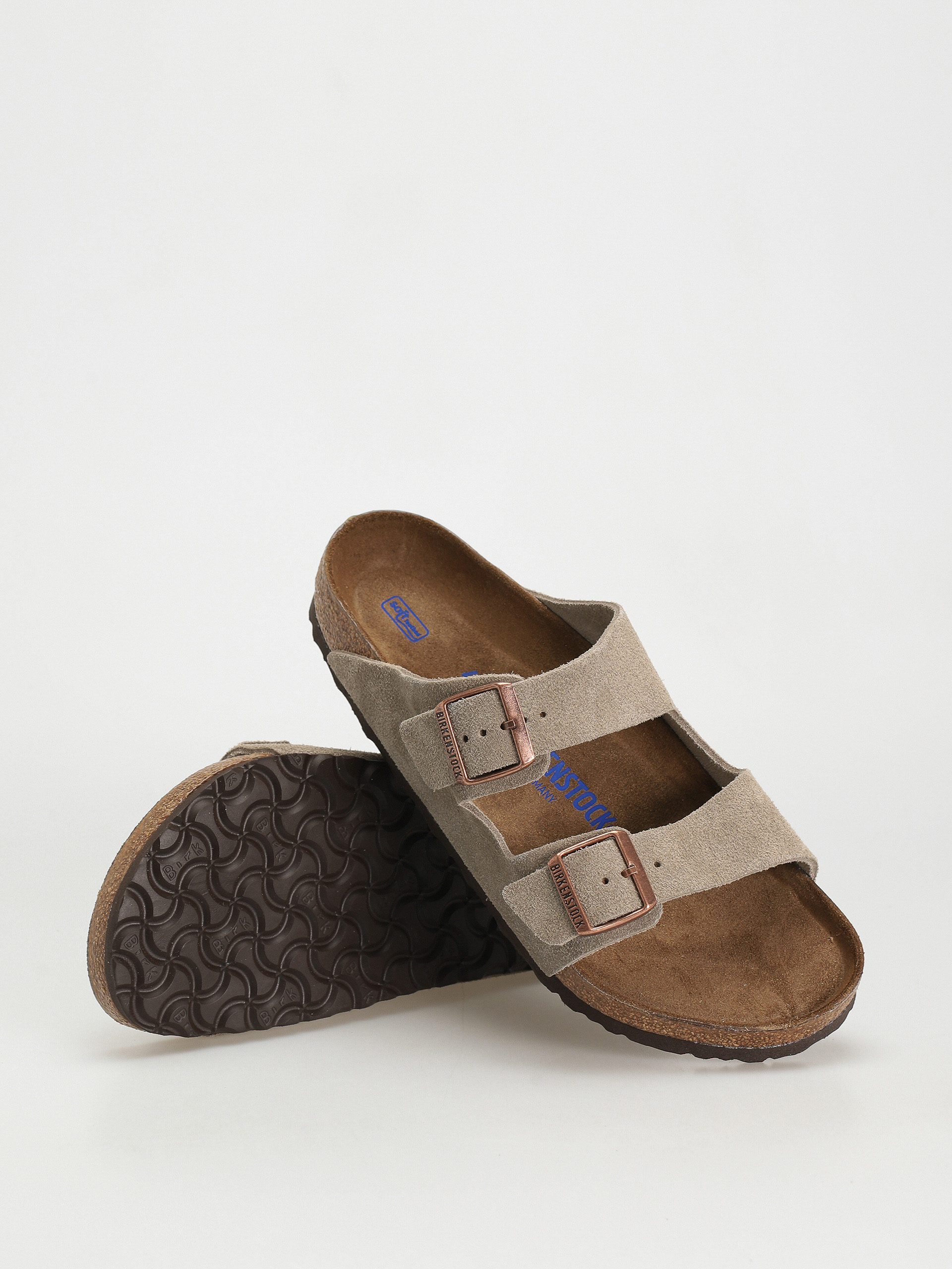 Шльопанці Birkenstock Arizona Suede Regular (taupe)