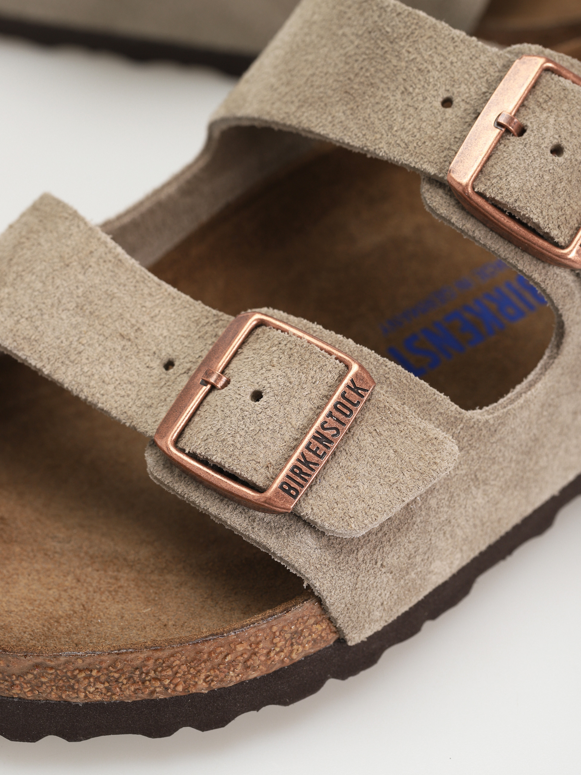 Шльопанці Birkenstock Arizona Suede Regular (taupe)
