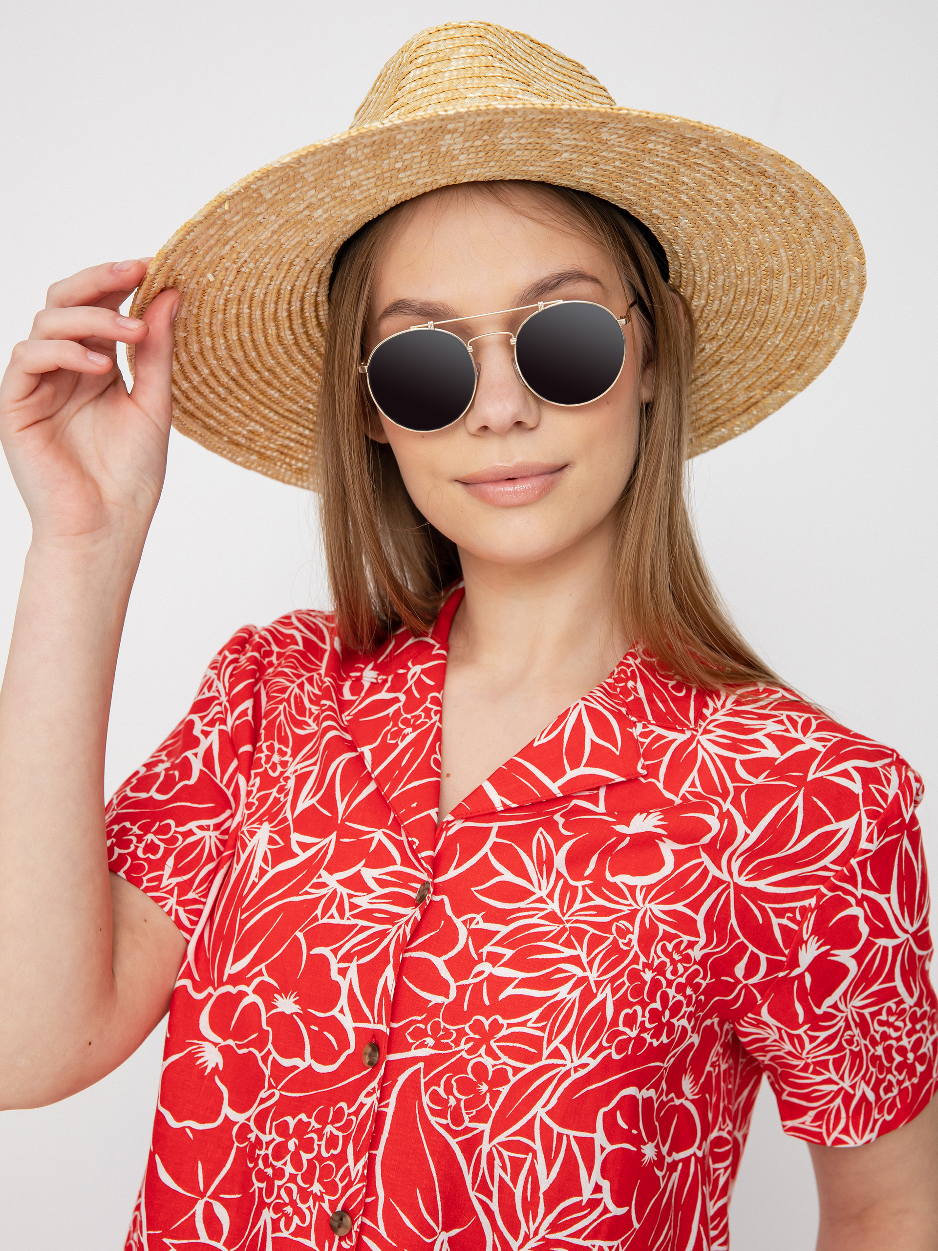 Сорочка Brixton Indo Linen Wmn (aloha red)