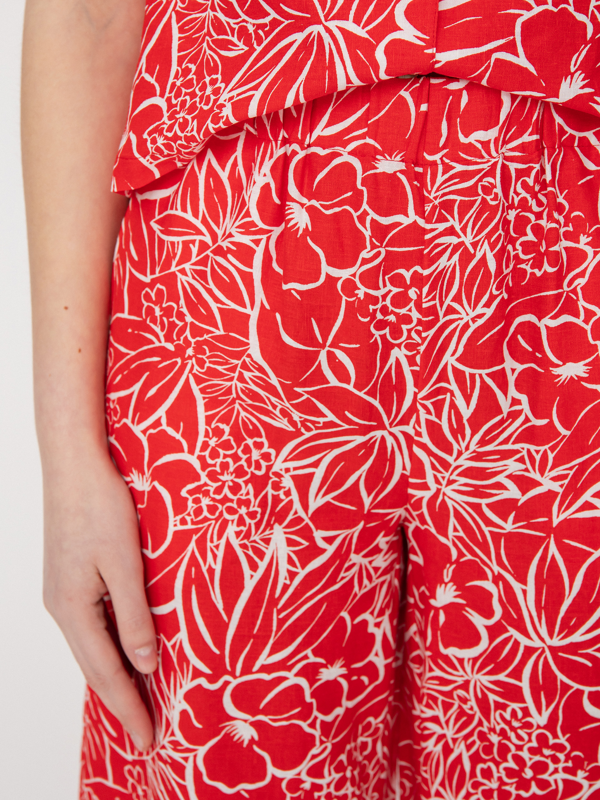 Штани Brixton Indo Linen Wide Leg Wmn (aloha red)