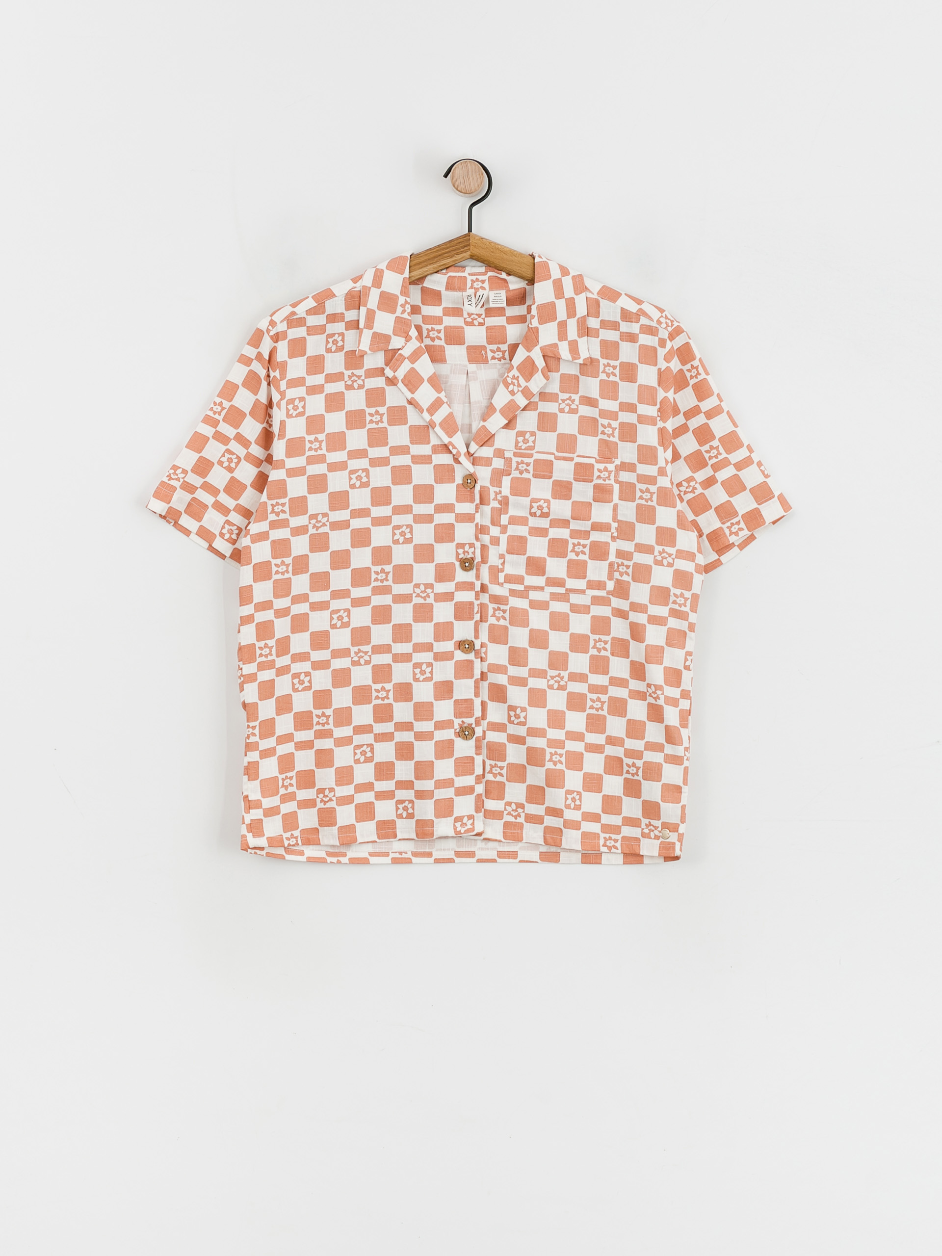 Сорочка Roxy Aloha Sunset Check Wmn (snow white sol power)