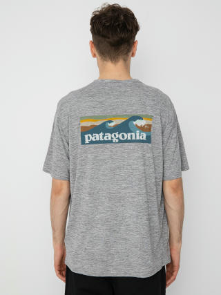 Футболка Patagonia Cap Cool Daily Graphic (boardshort logo abalone blue/feather grey)
