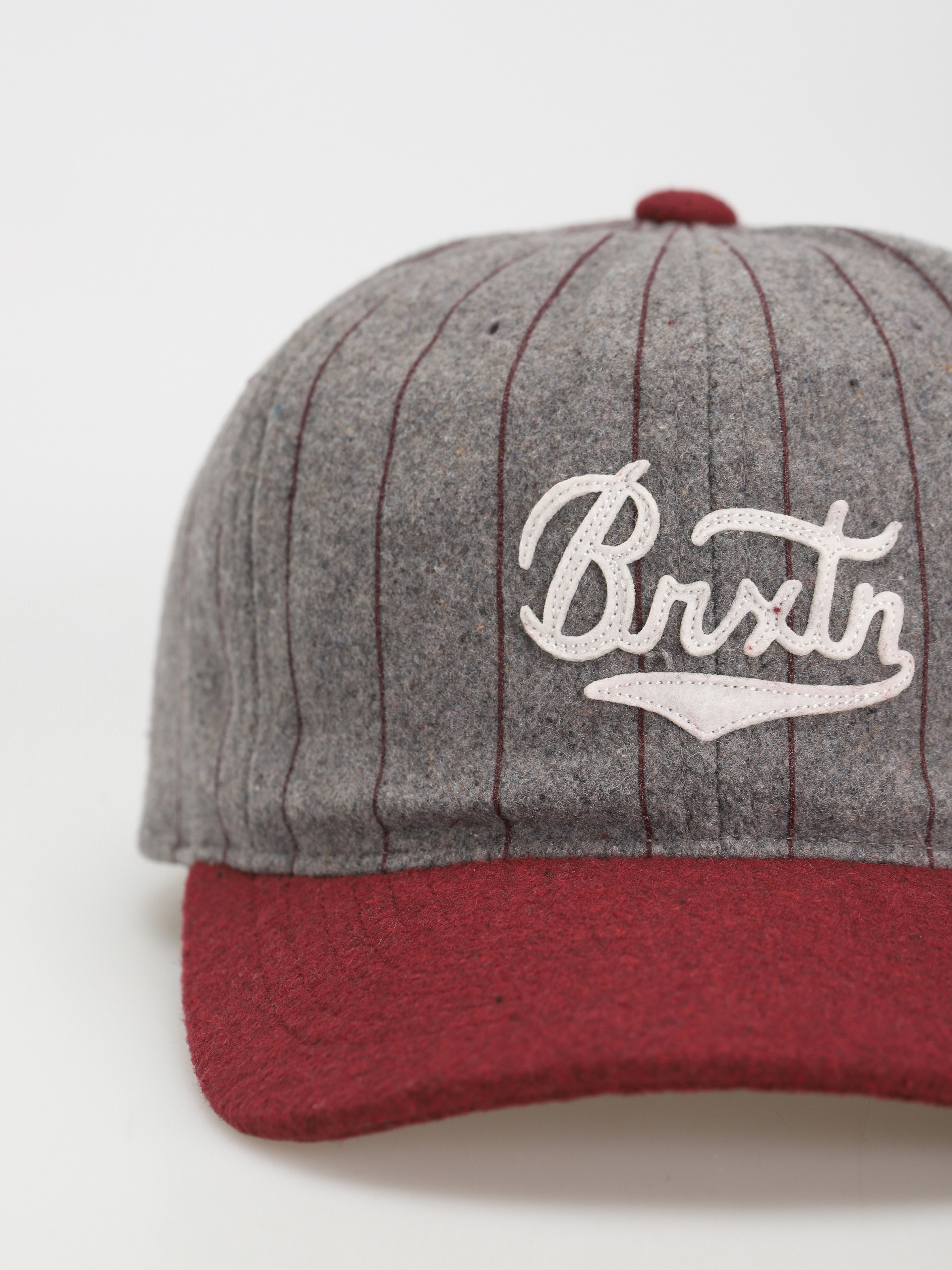 Кепка Brixton Burt Mp Cap (light heather grey/burgundy)