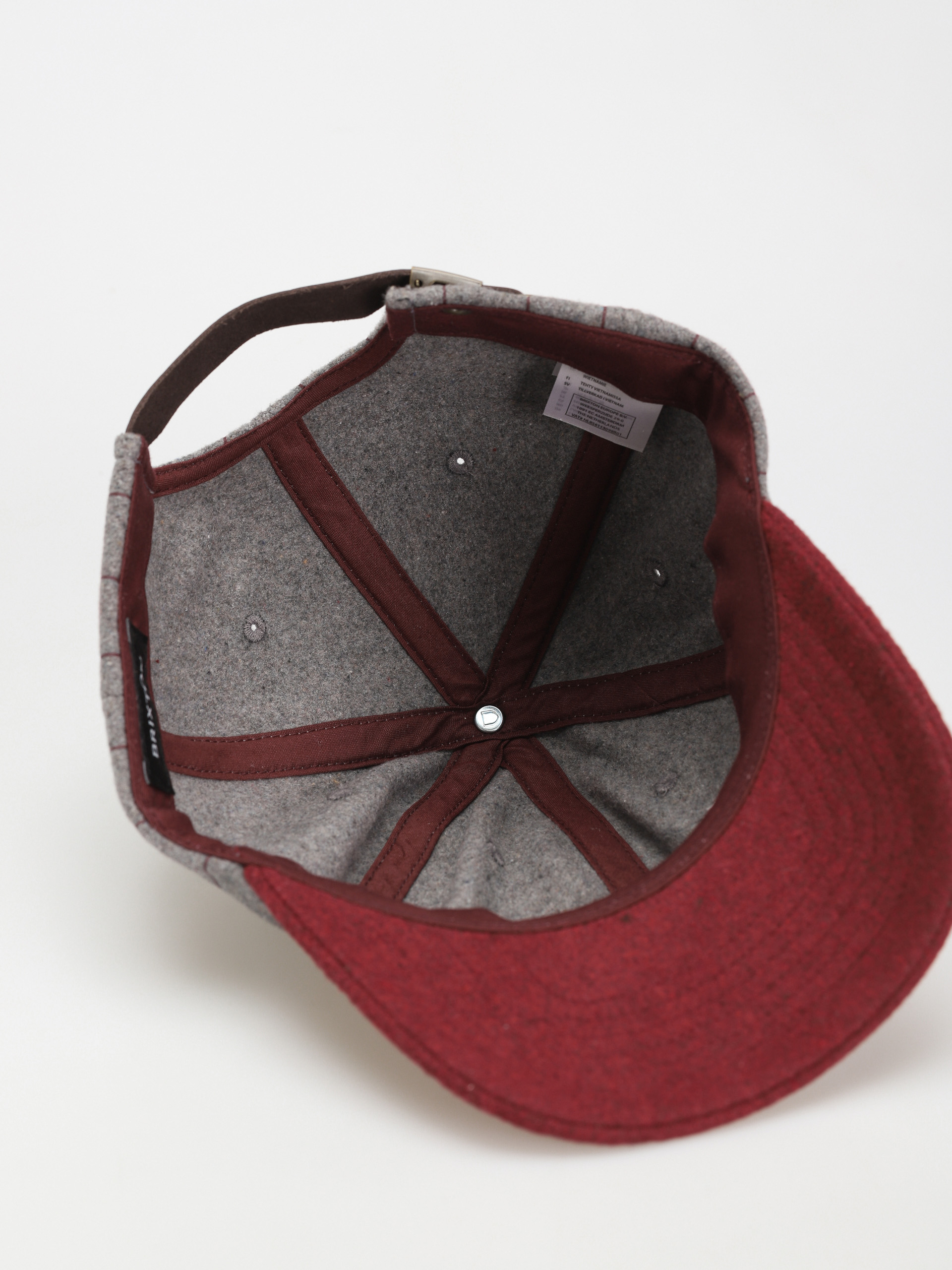 Кепка Brixton Burt Mp Cap (light heather grey/burgundy)