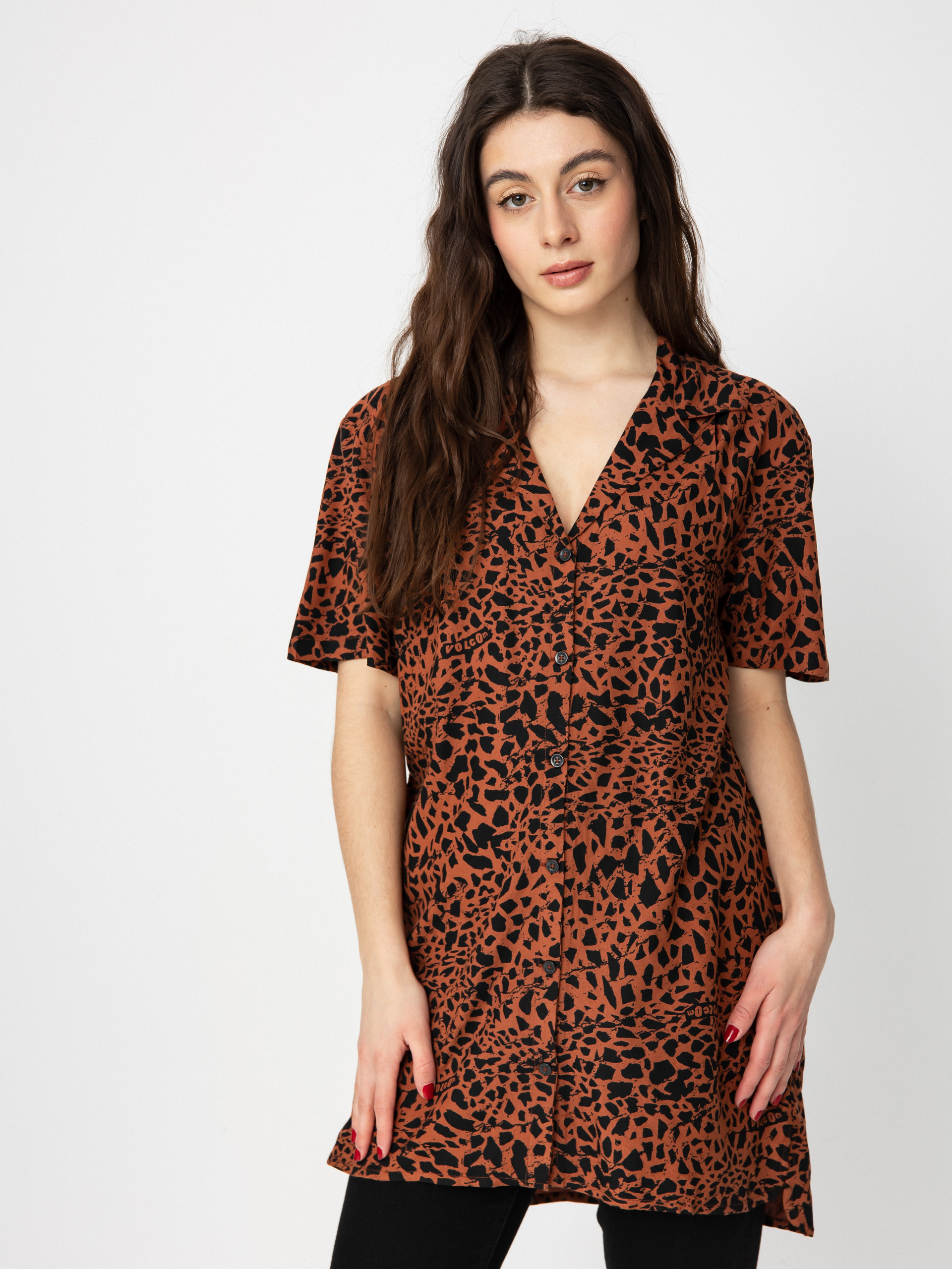 Сорочка Volcom Dino Tea Tunic Wmn (dark clay)