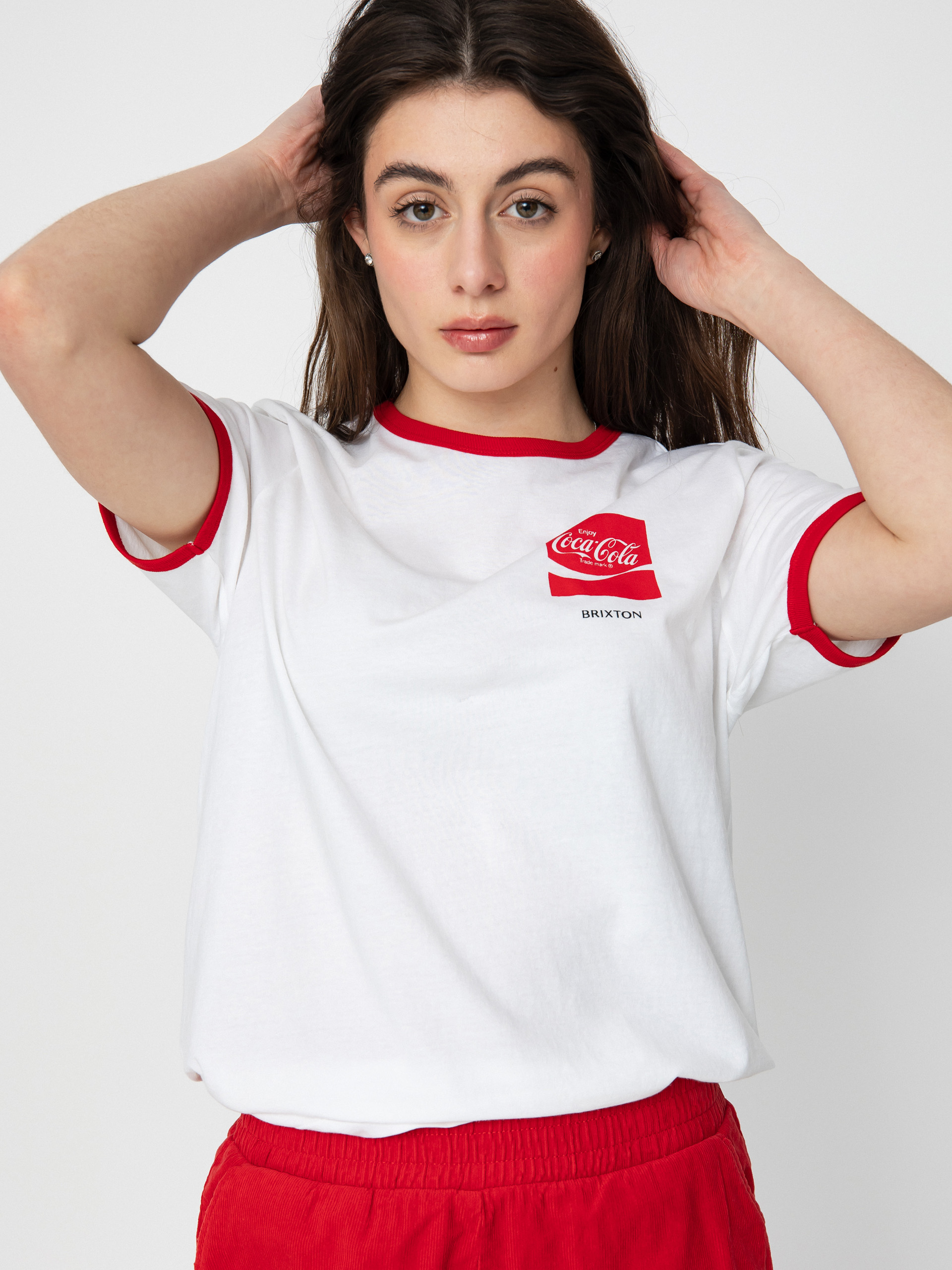Футболка Brixton Coca-Cola Good Day Ringer Wmn (white)