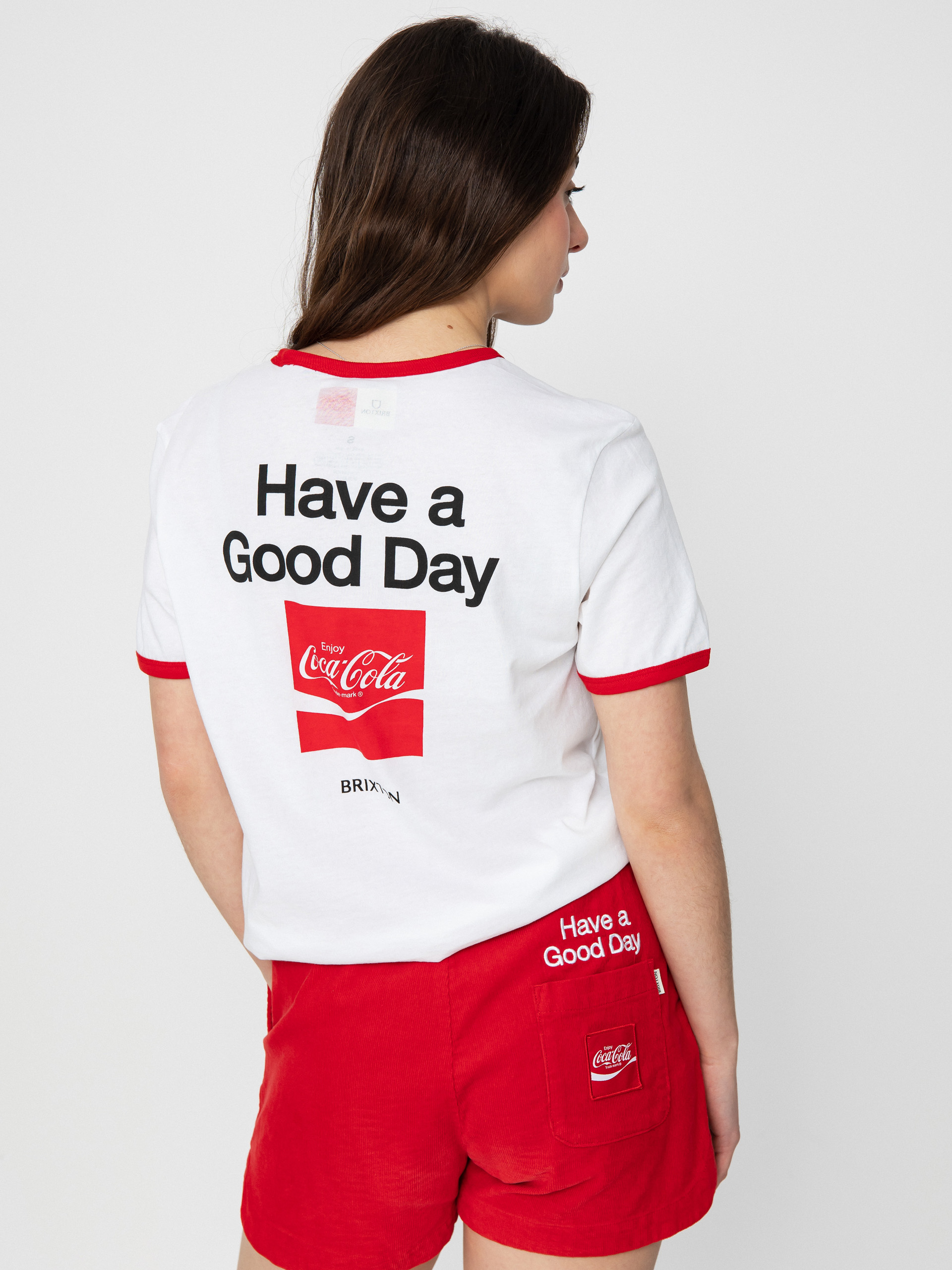 Футболка Brixton Coca-Cola Good Day Ringer Wmn (white)