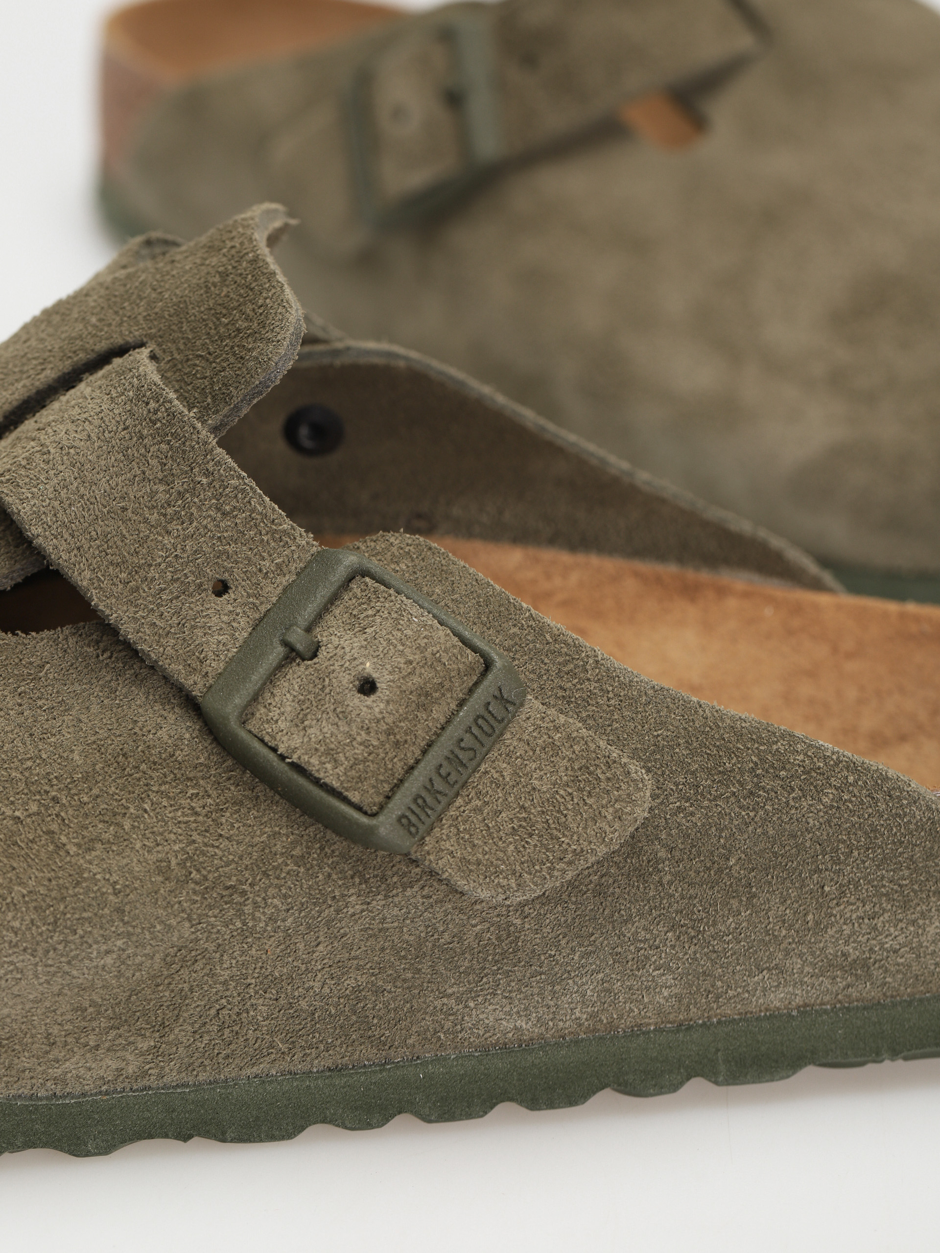 Шльопанці Birkenstock Boston Suede Regular (modern suede thyme)