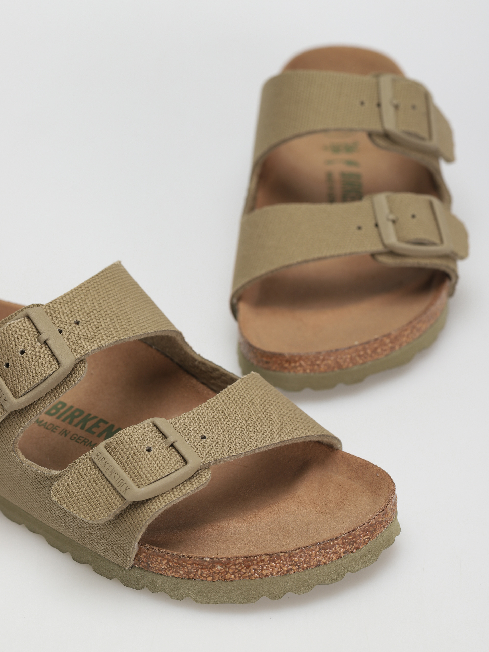 Шльопанці Birkenstock Arizona Canvas Vegan Narrow Wmn (faded khaki)
