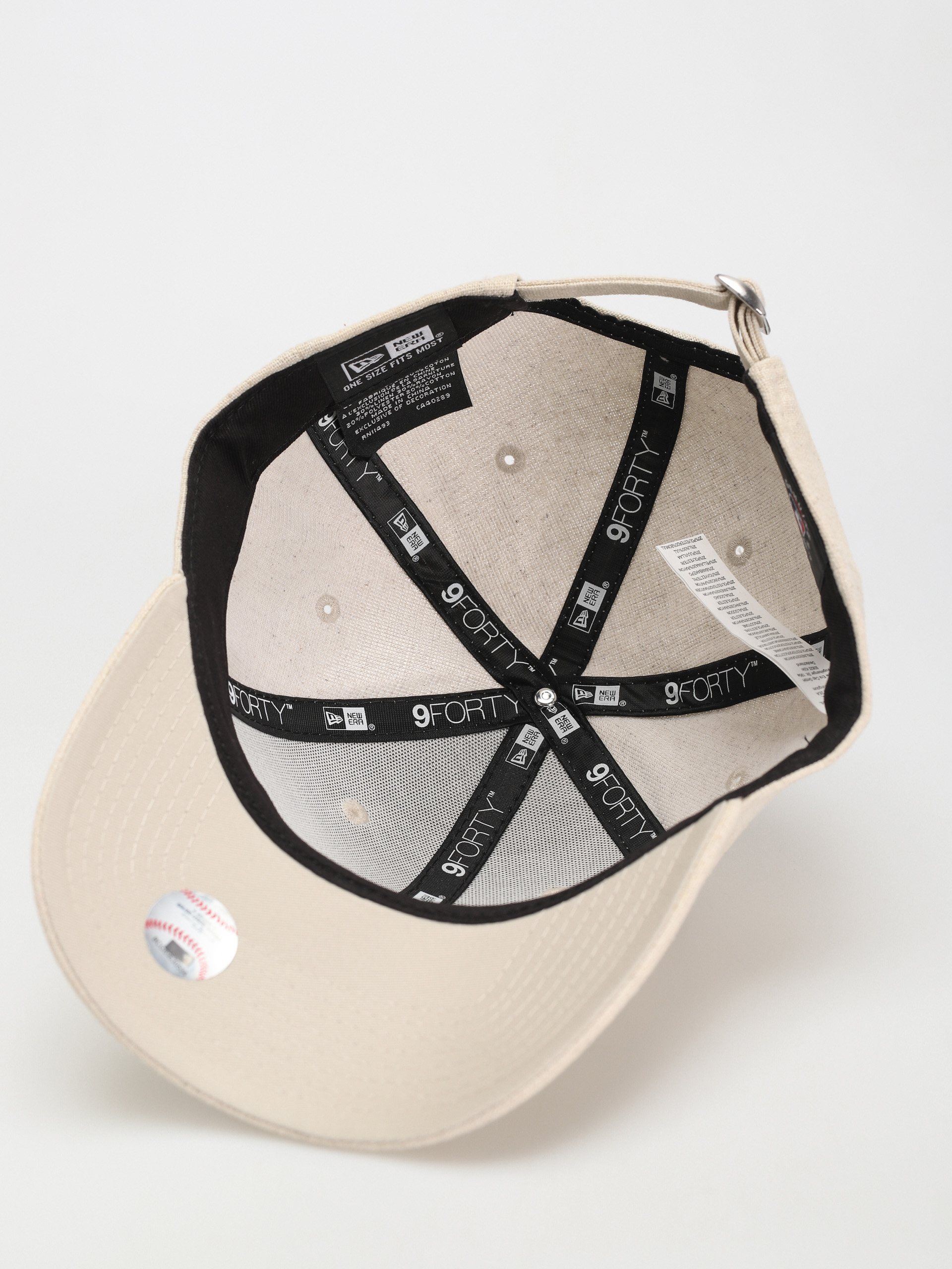 Кепка New Era Linen 9Forty New York Yankees (stone/white)