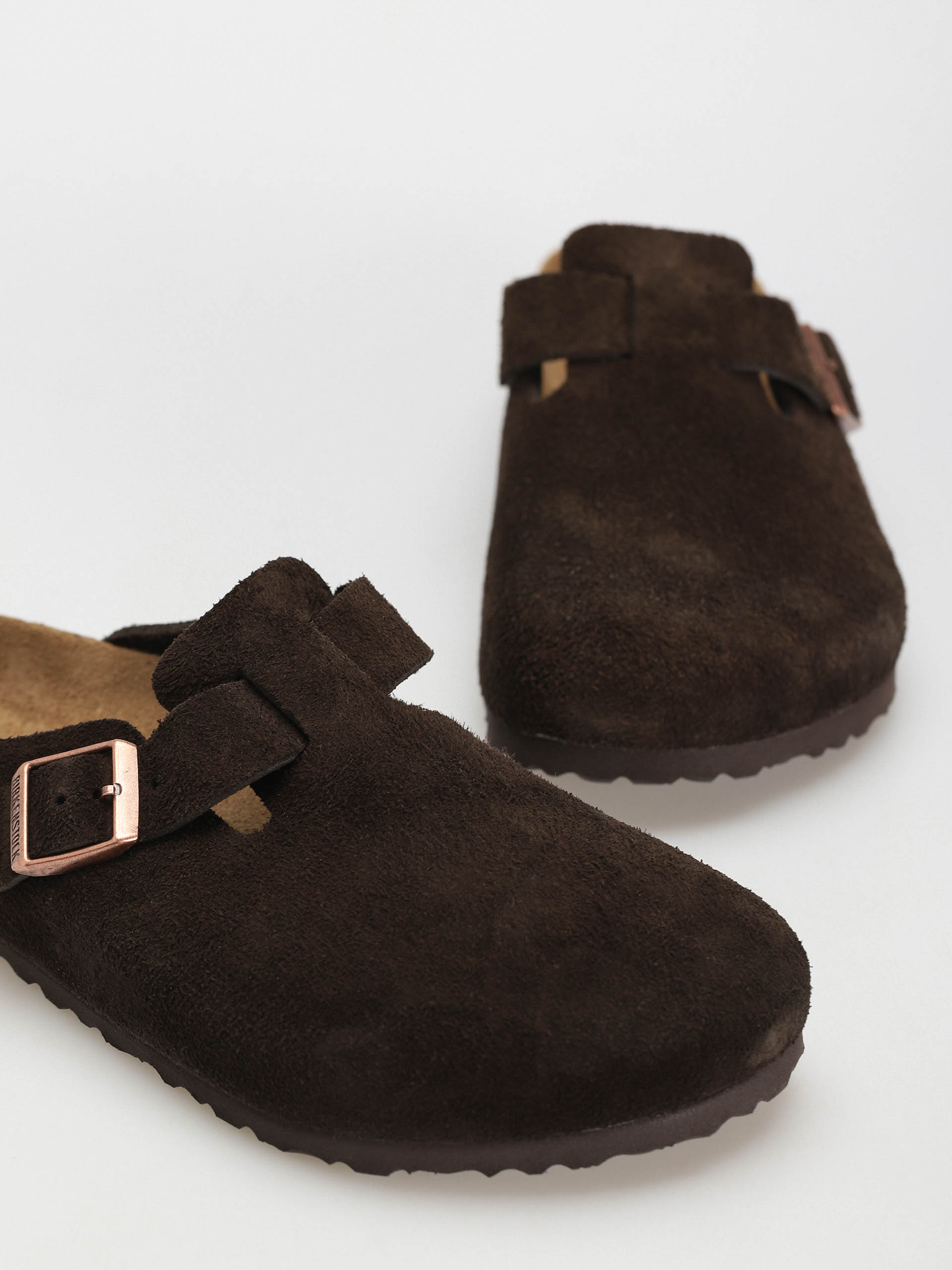 Шльопанці Birkenstock Boston Suede Regular (mocha)