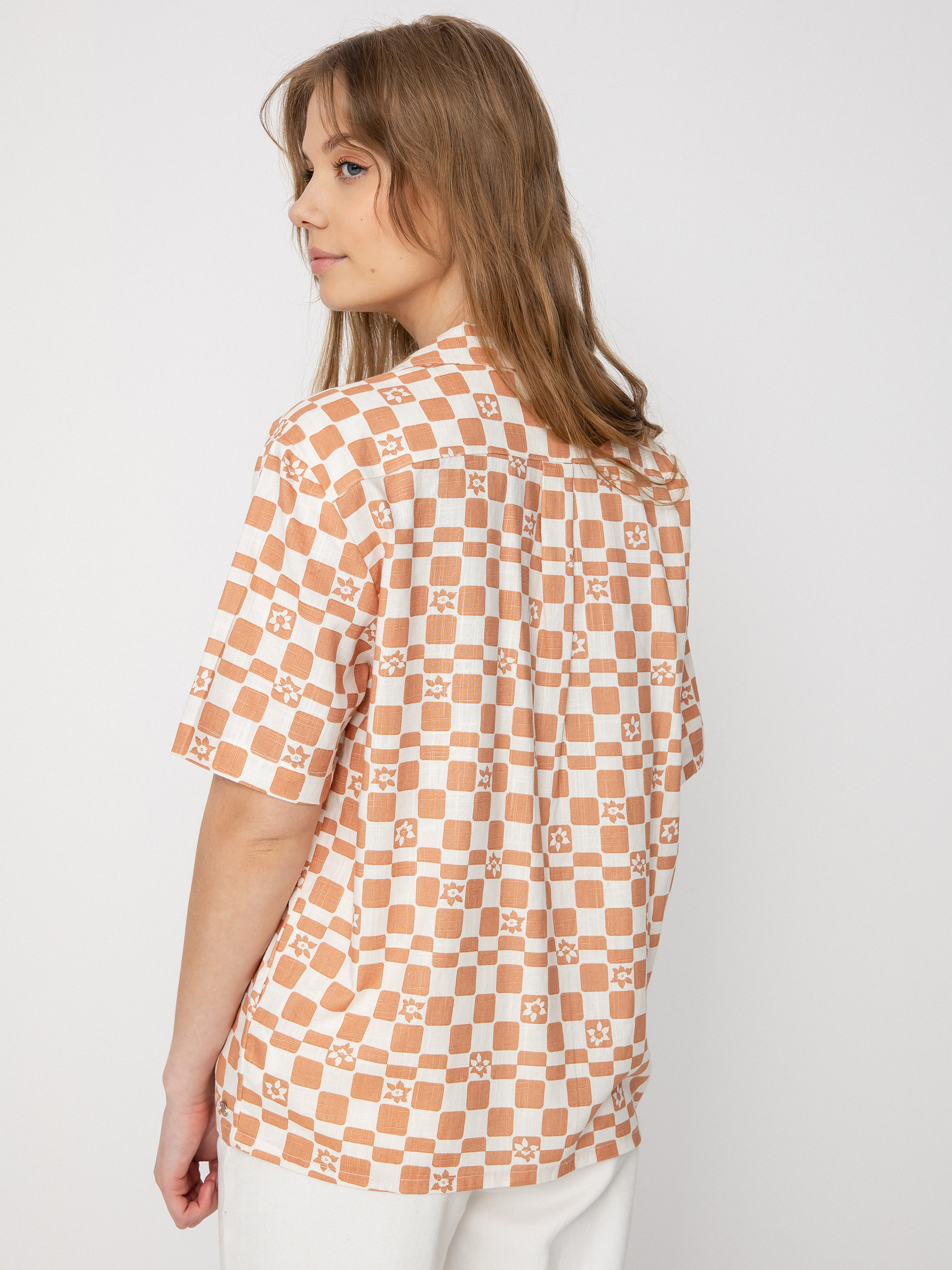 Сорочка Roxy Aloha Sunset Check Wmn (snow white sol power)