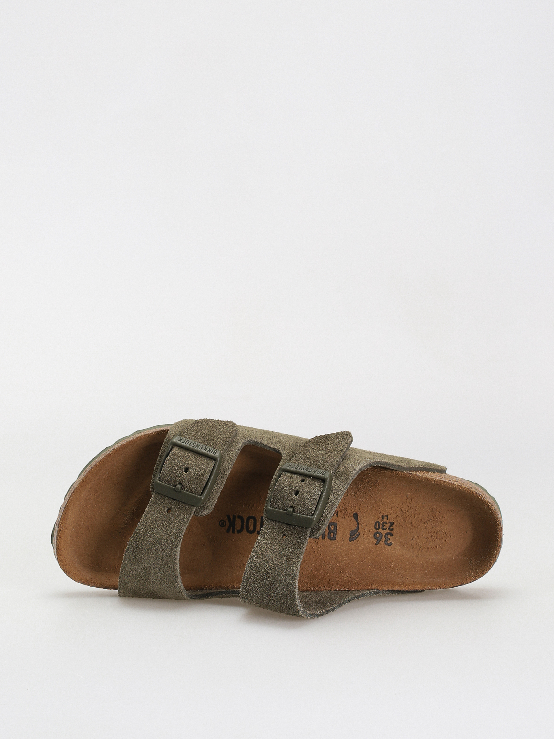 Шльопанці Birkenstock Arizona Suede Leather Narrow Wmn (thyme)