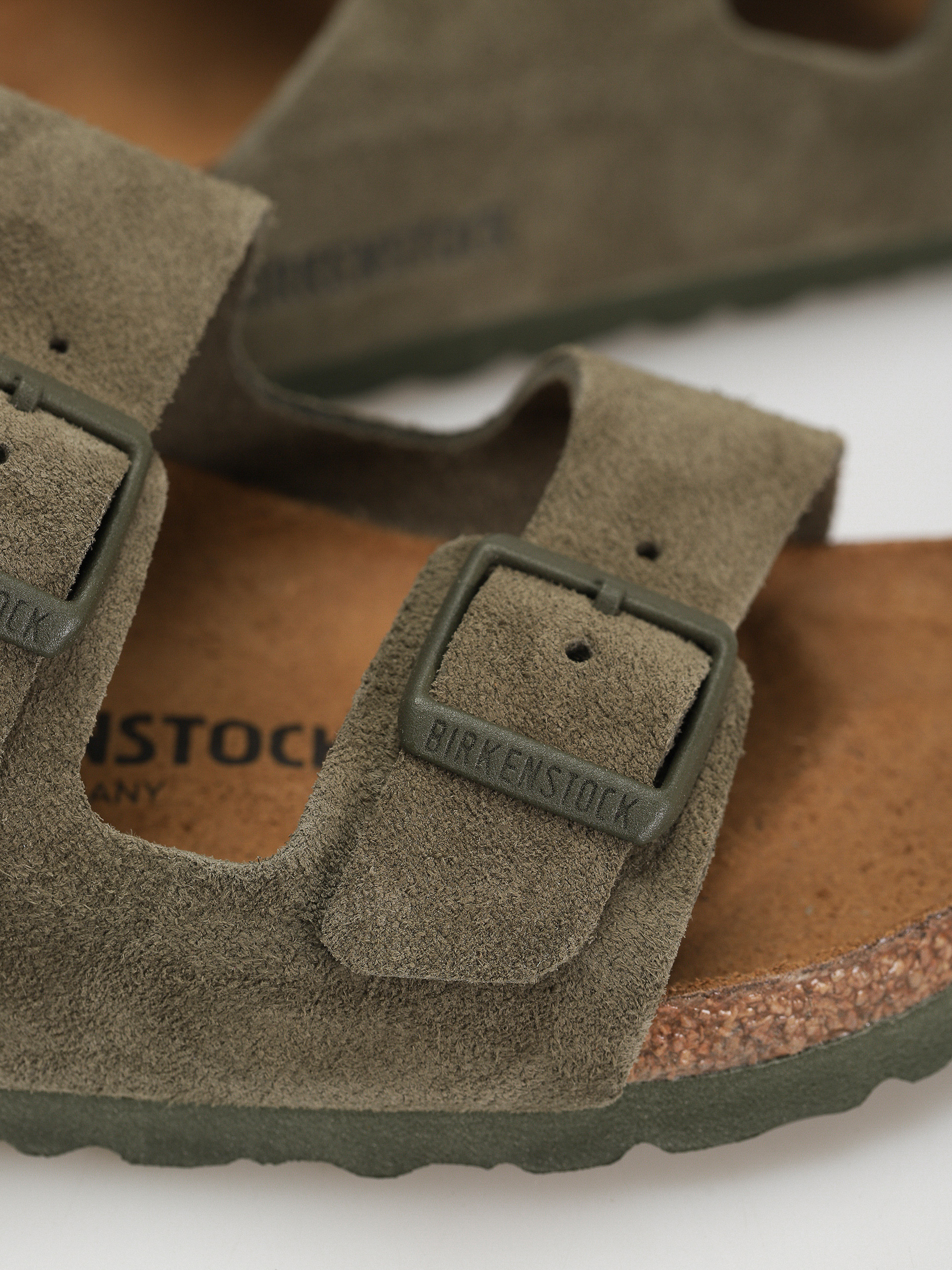 Шльопанці Birkenstock Arizona Suede Leather Narrow Wmn (thyme)