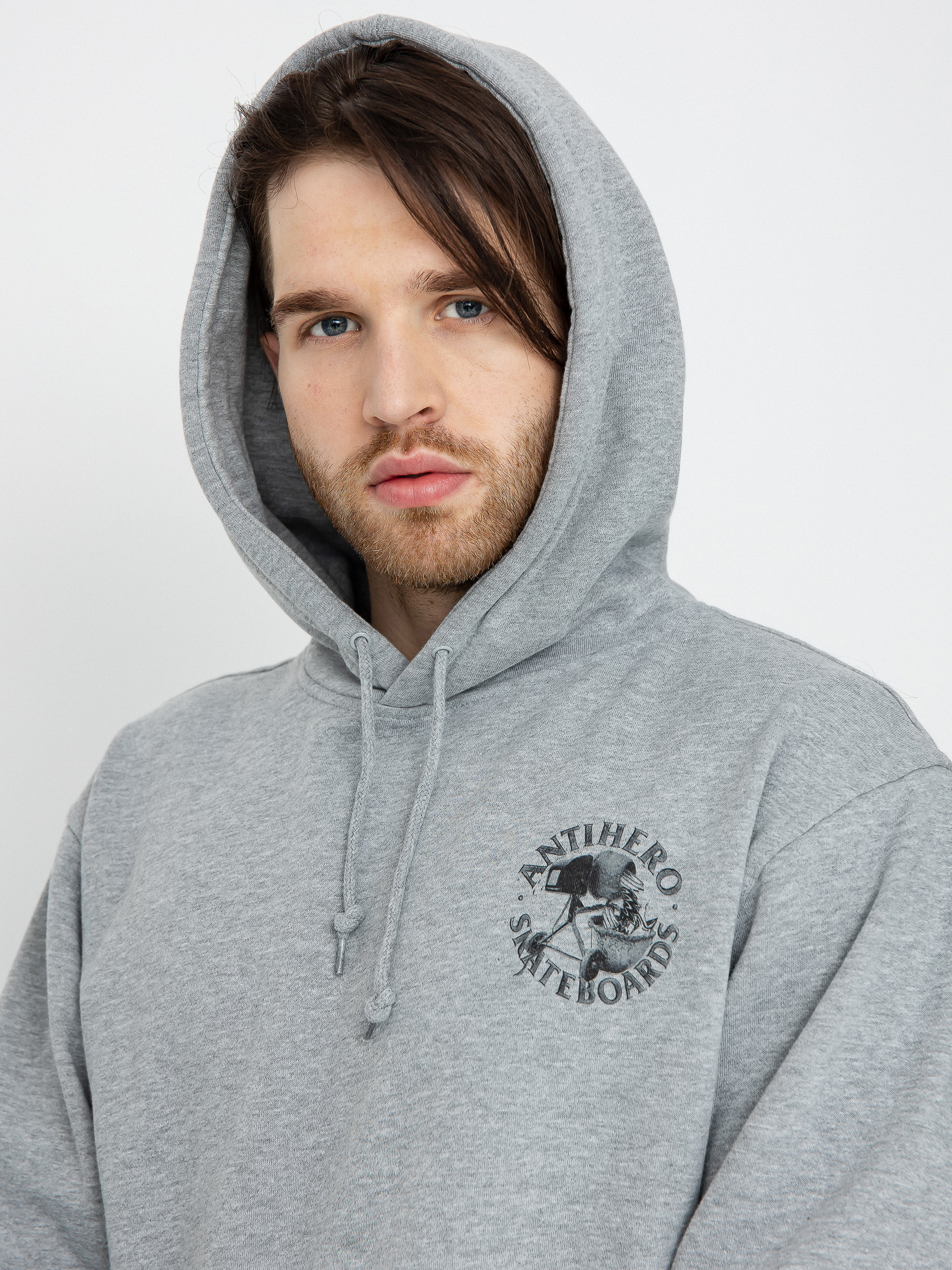 Худі Antihero Diy Eagle HD (heather grey w/black prints)