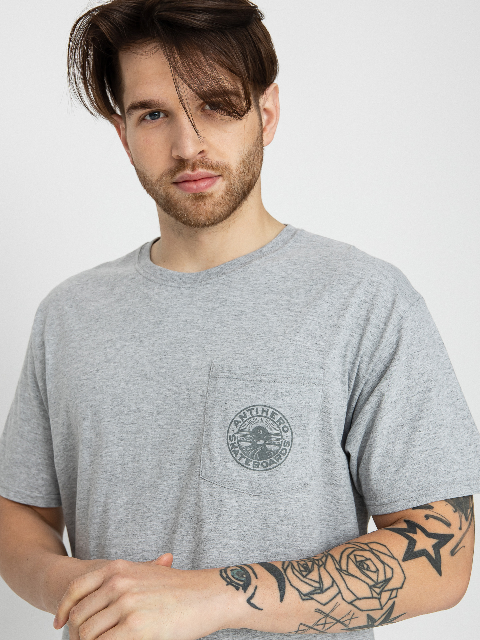 Футболка Antihero Stay Ready Dbl (athletic heather w/grey prints)