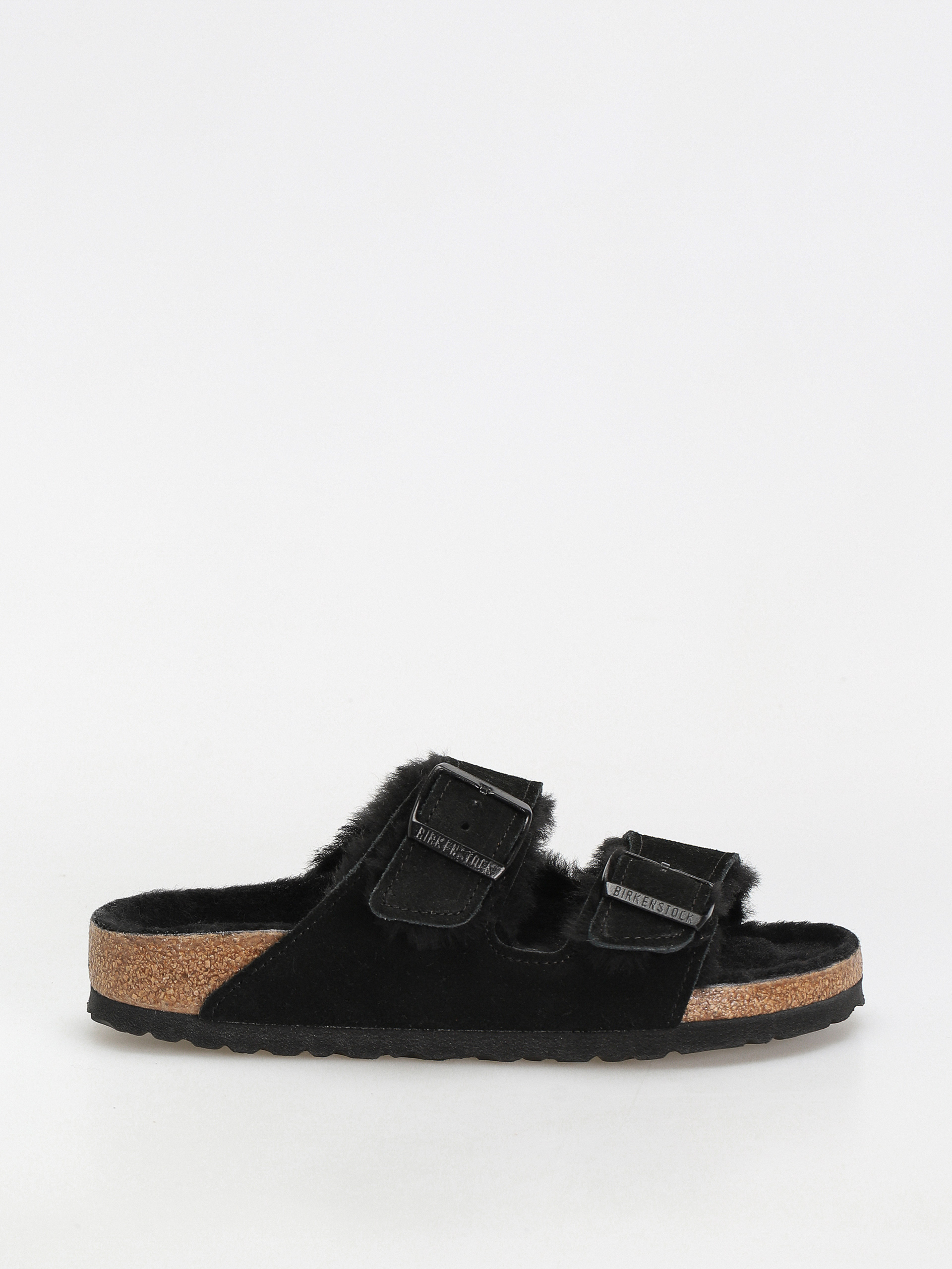 Шльопанці Birkenstock Arizona Suede Leather Narrow Wmn (black)