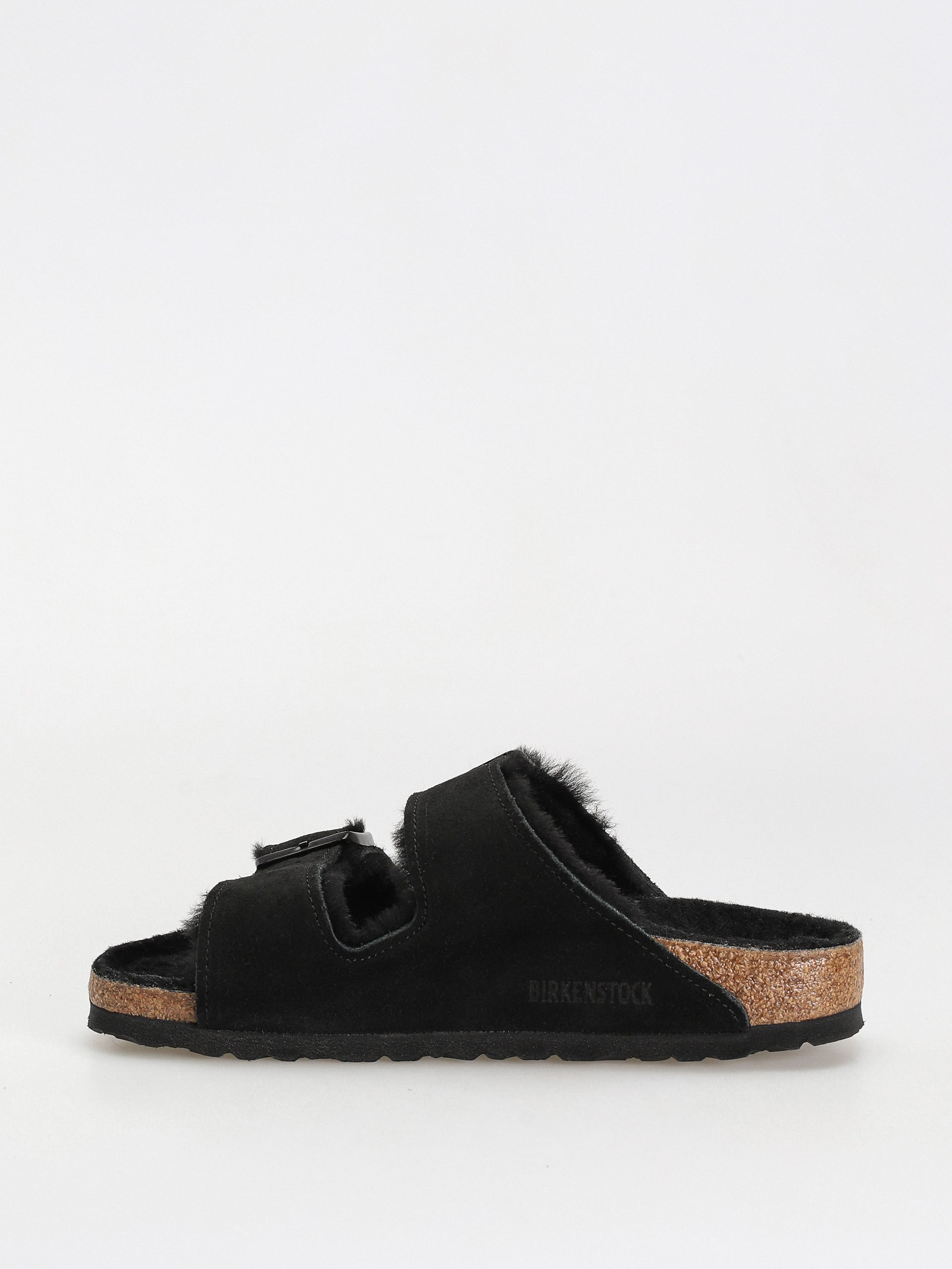 Шльопанці Birkenstock Arizona Suede Leather Narrow Wmn (black)