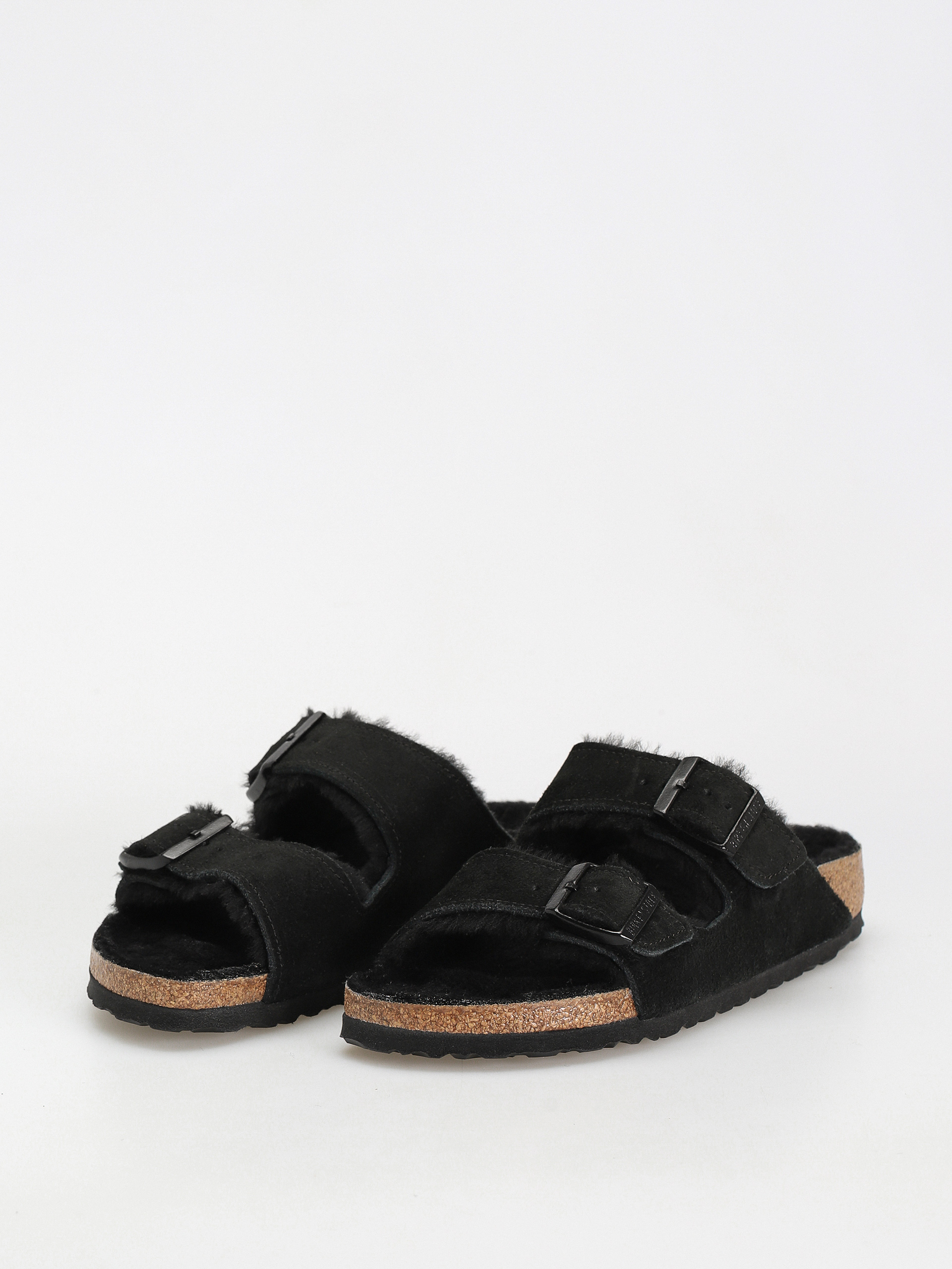 Шльопанці Birkenstock Arizona Suede Leather Narrow Wmn (black)