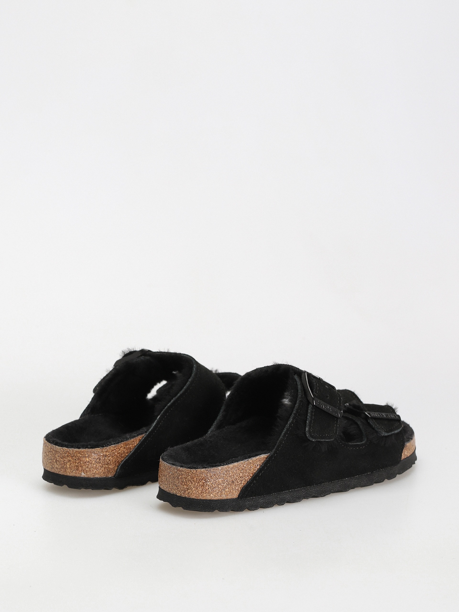 Шльопанці Birkenstock Arizona Suede Leather Narrow Wmn (black)