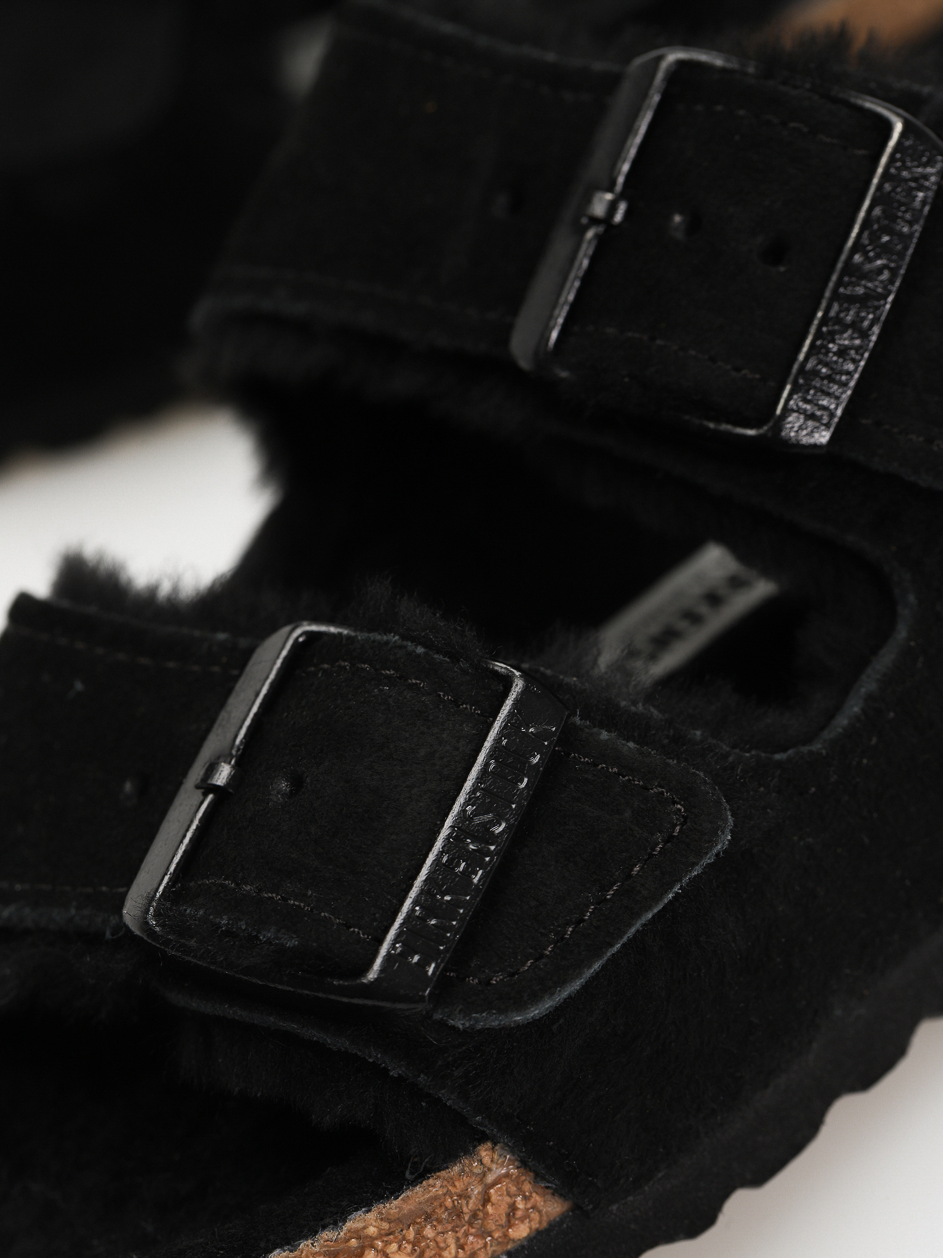 Шльопанці Birkenstock Arizona Suede Leather Narrow Wmn (black)