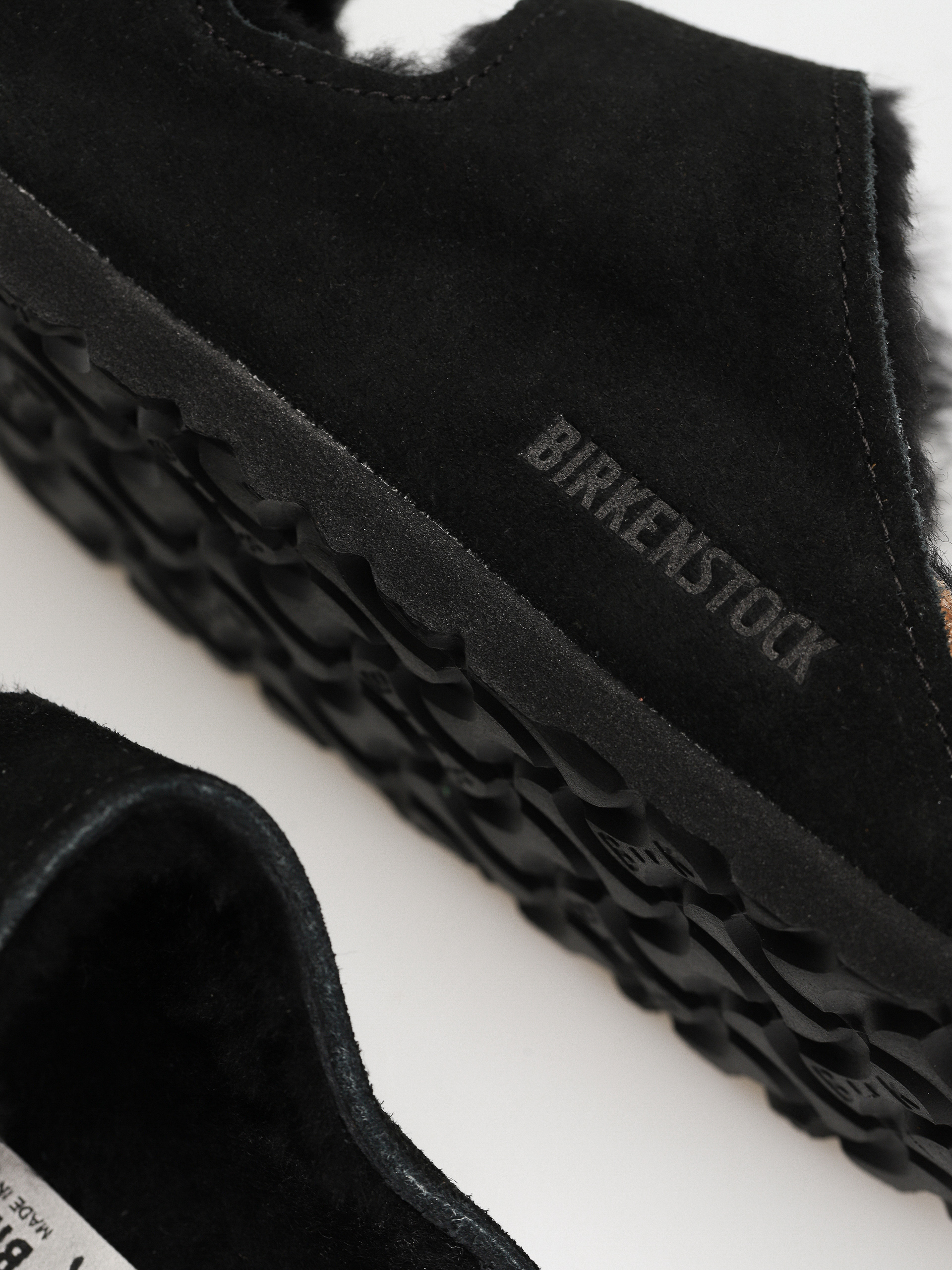 Шльопанці Birkenstock Arizona Suede Leather Narrow Wmn (black)