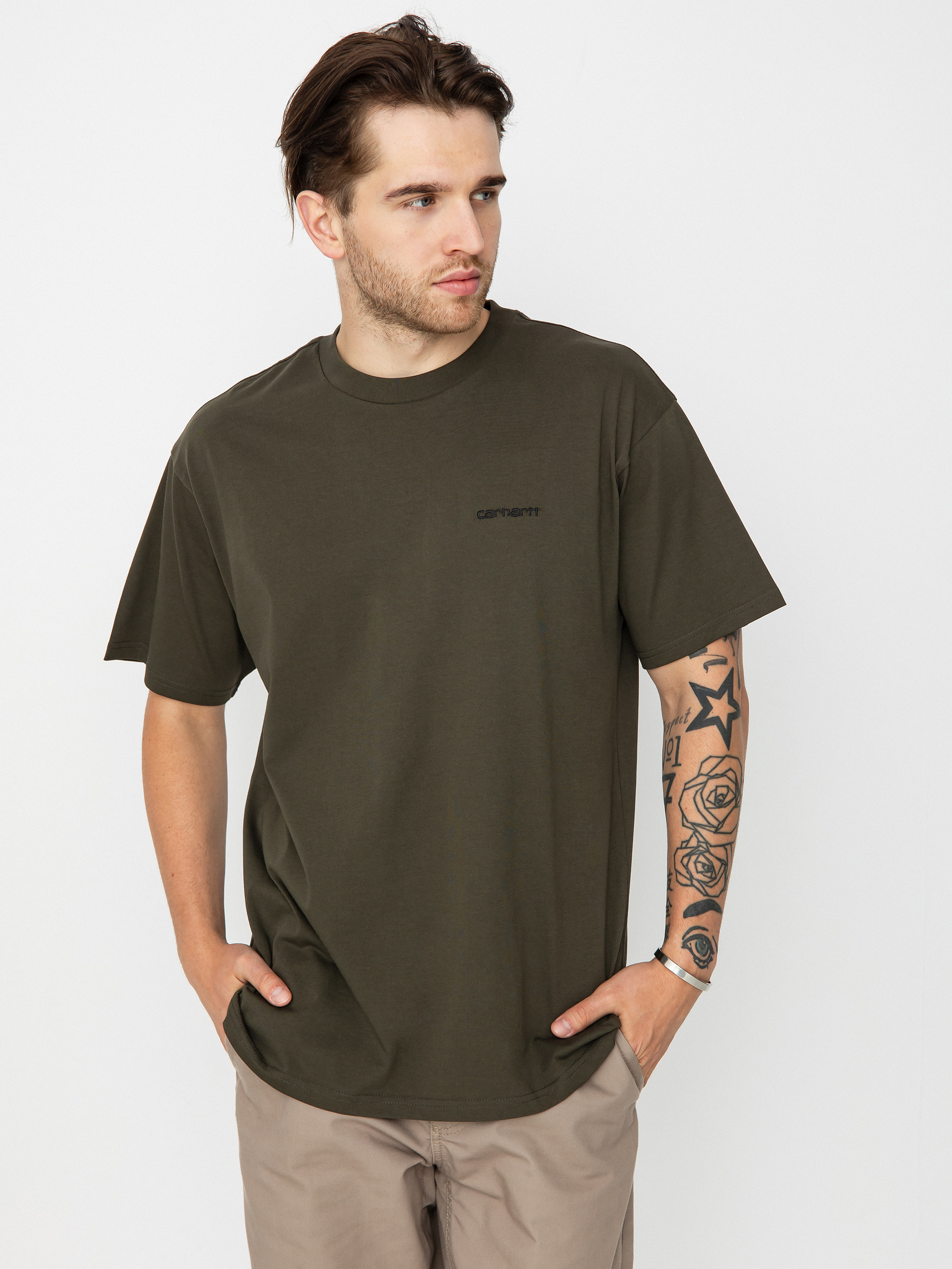 Футболка Carhartt WIP Script Embroidery (cypress/black)