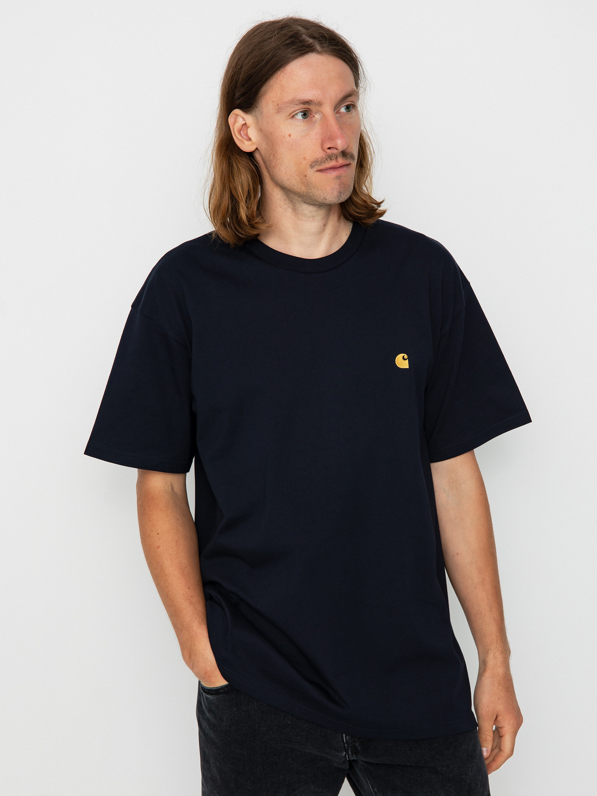 Футболка Carhartt WIP Chase (dark navy/gold)