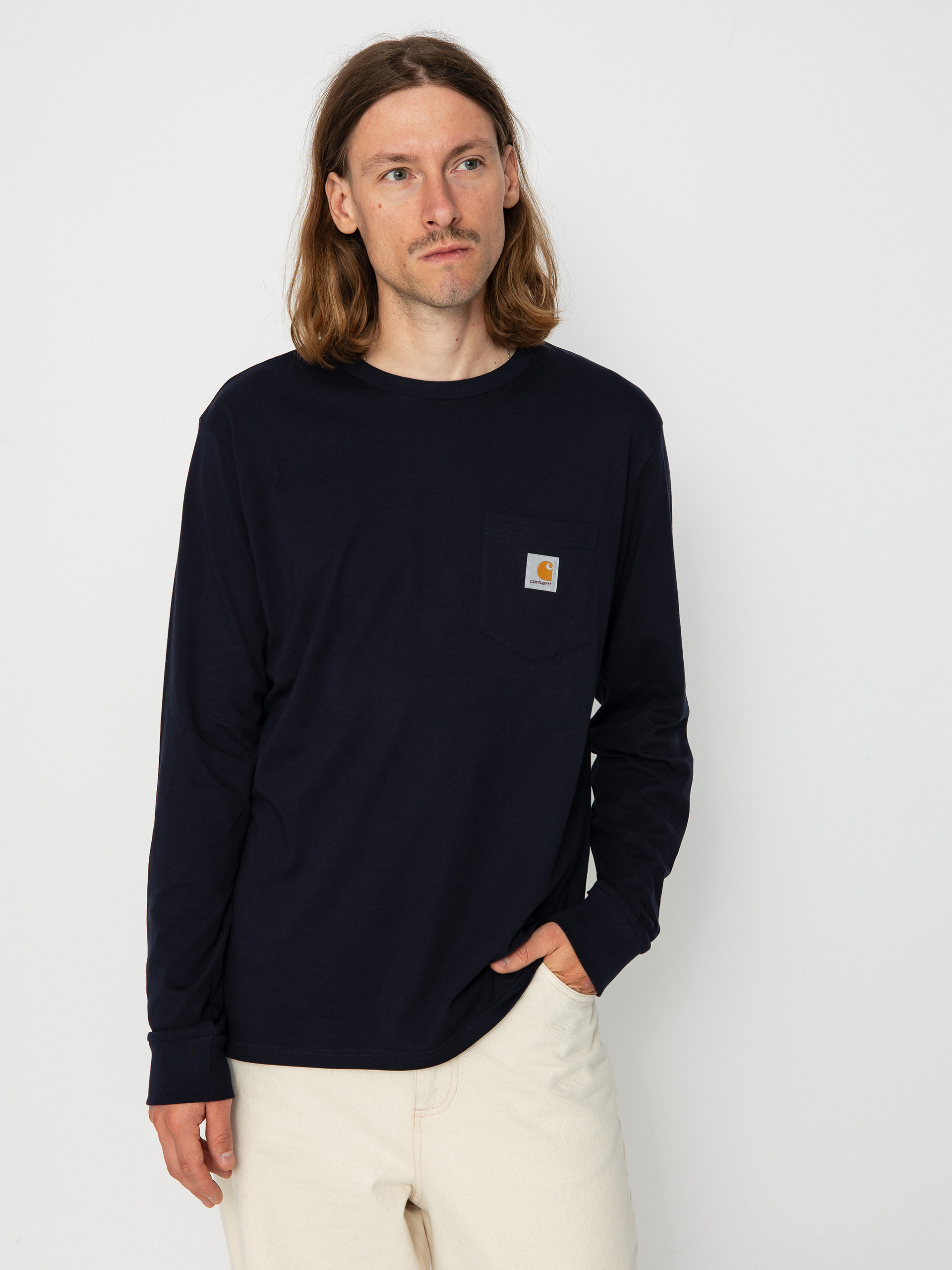 Лонгслів Carhartt WIP Pocket (dark navy)