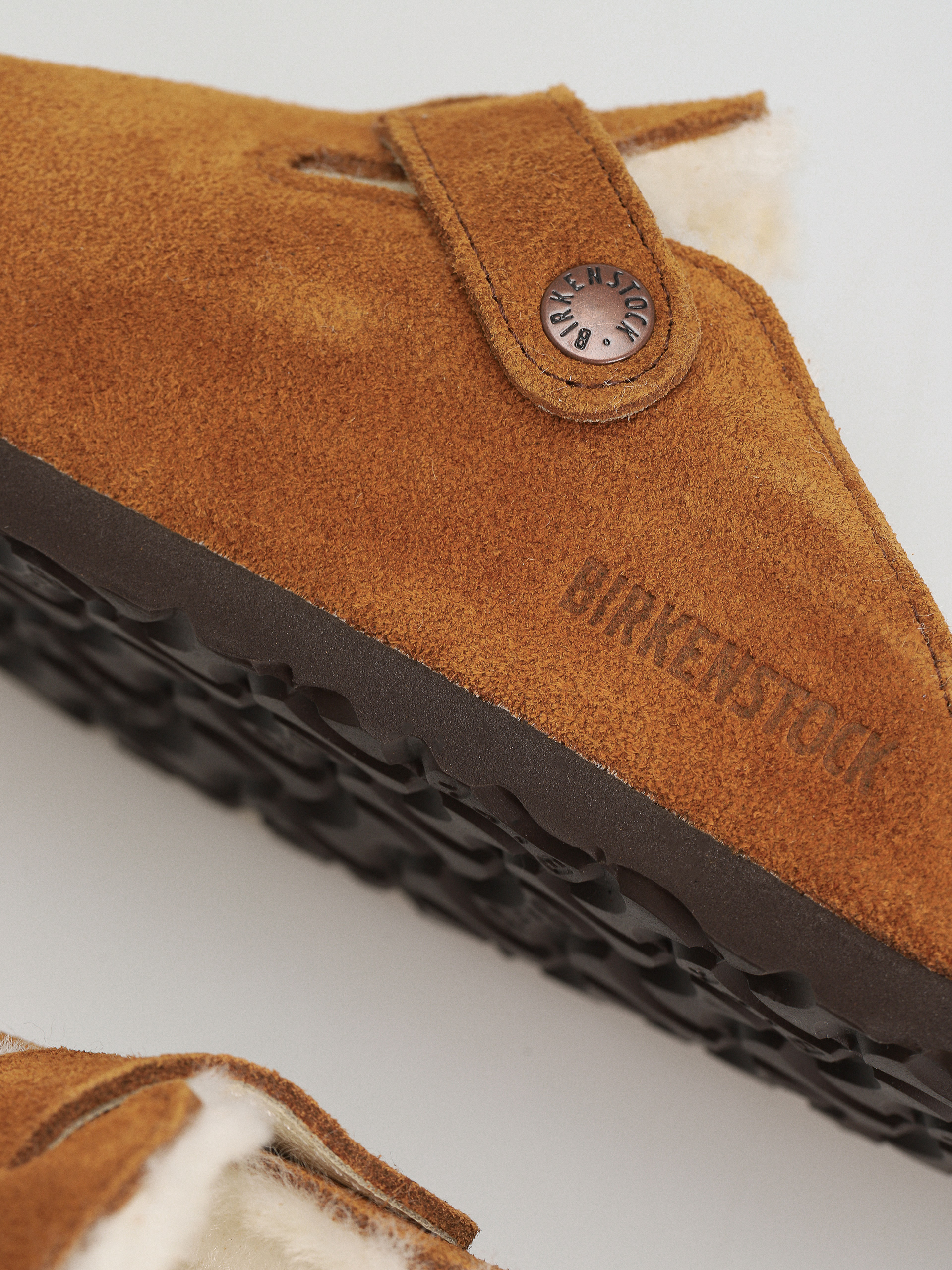 Шльопанці Birkenstock Boston Suede Leather Narrow Wmn (mink)