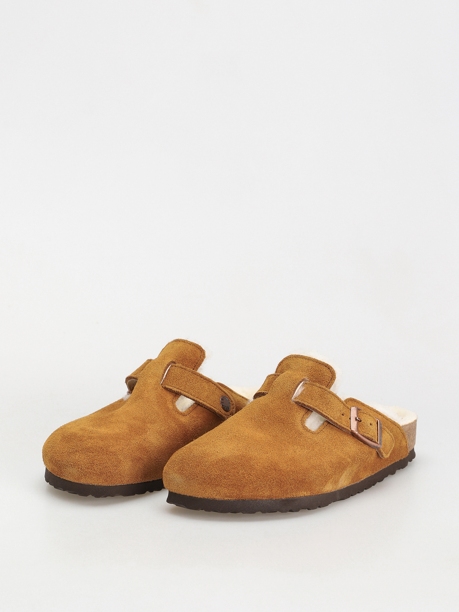 Шльопанці Birkenstock Boston Suede Leather Narrow Wmn (mink)