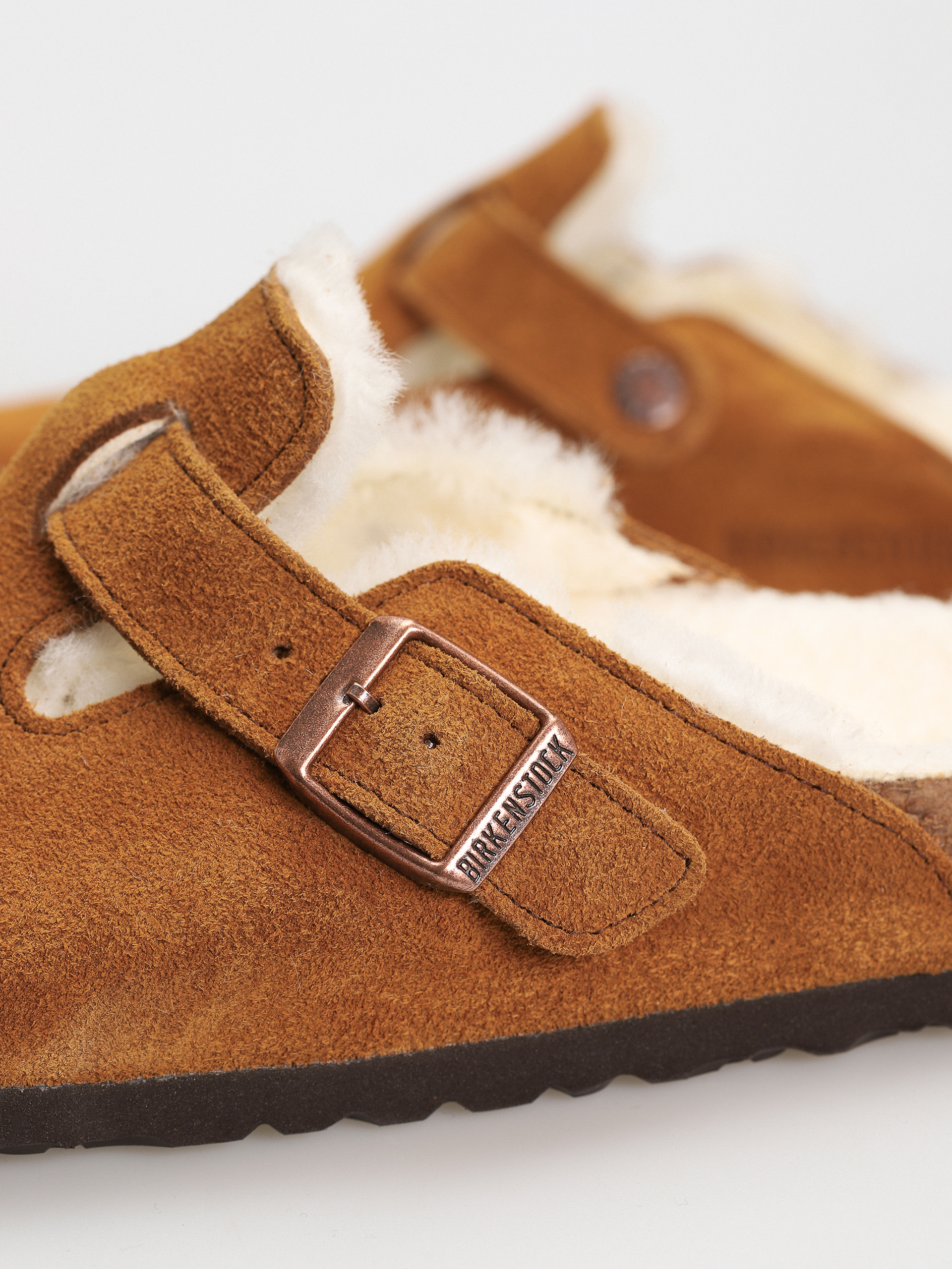 Шльопанці Birkenstock Boston Suede Leather Narrow Wmn (mink)
