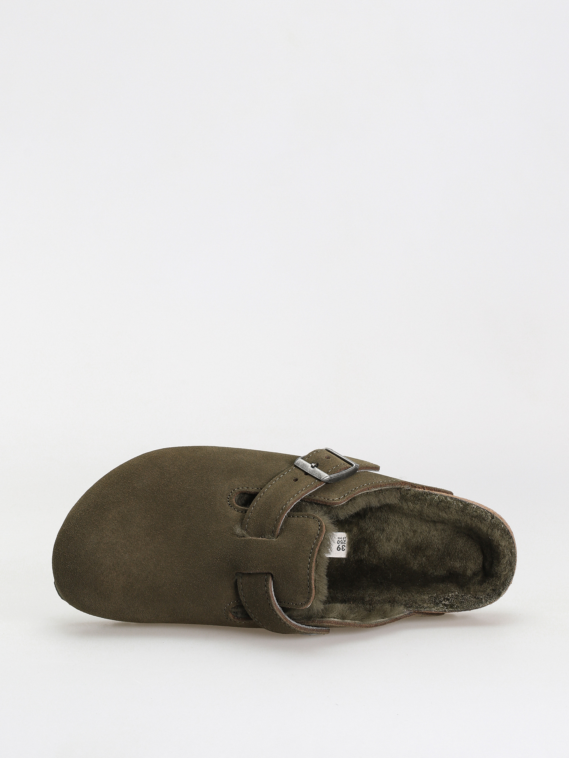Шльопанці Birkenstock Boston Suede Leather Narrow Wmn (thyme)