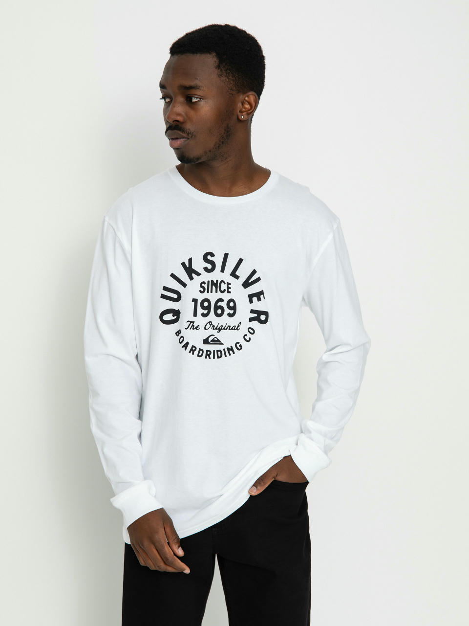 Лонгслів Quiksilver Circled Script Front (white)