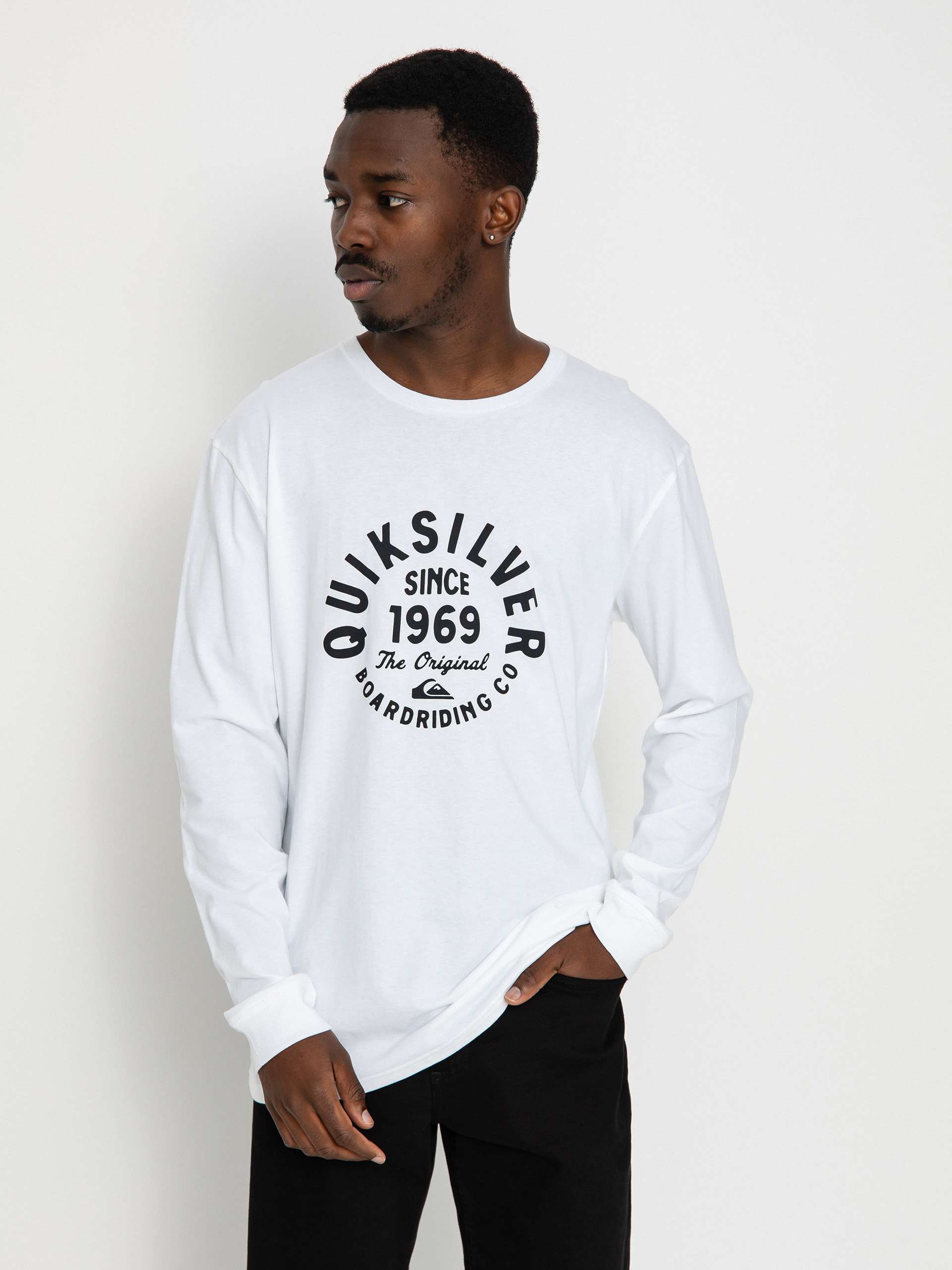 Лонгслів Quiksilver Circled Script Front (white)