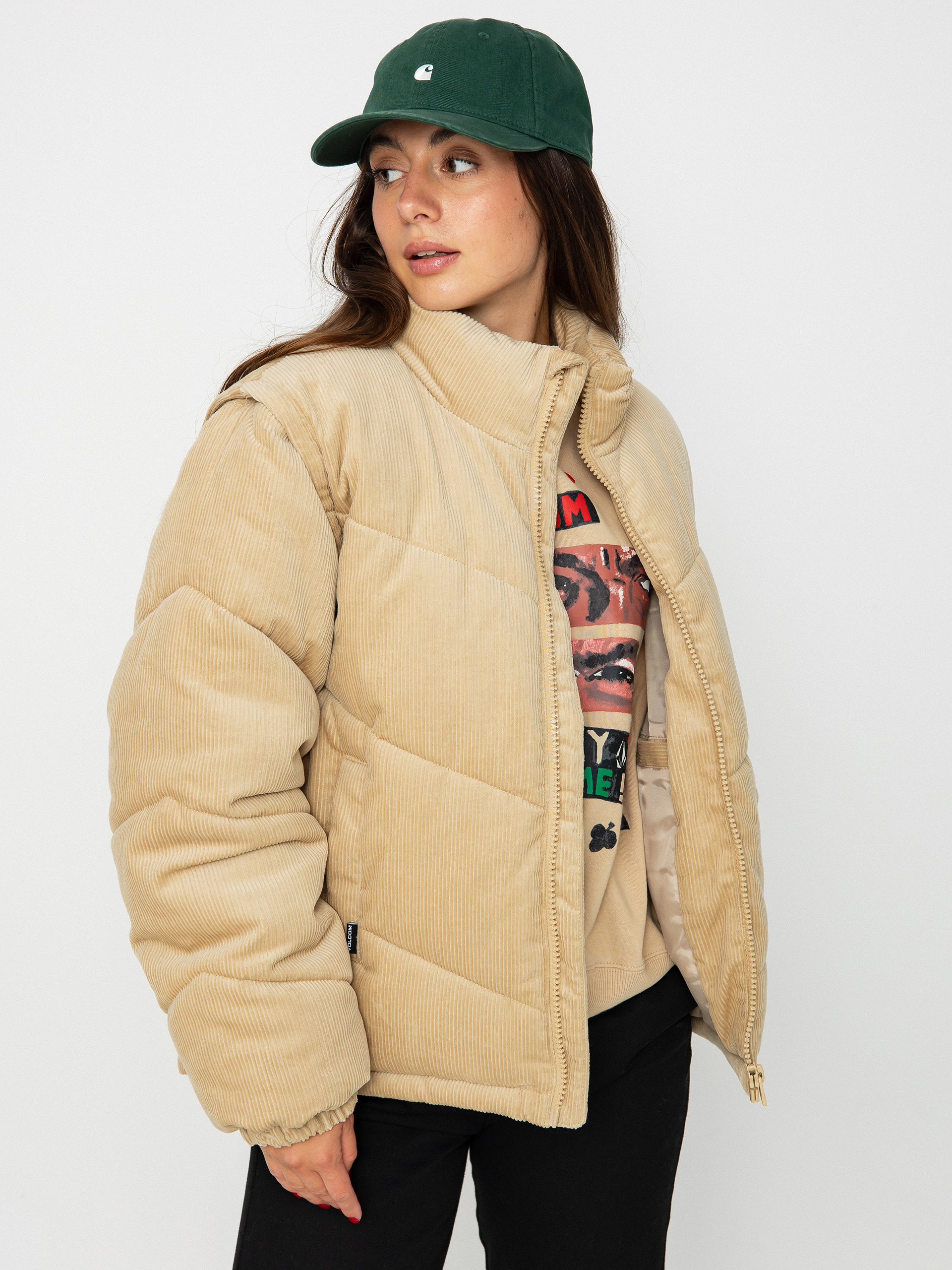 Куртка Volcom Cord'N Puff Wmn (khaki)