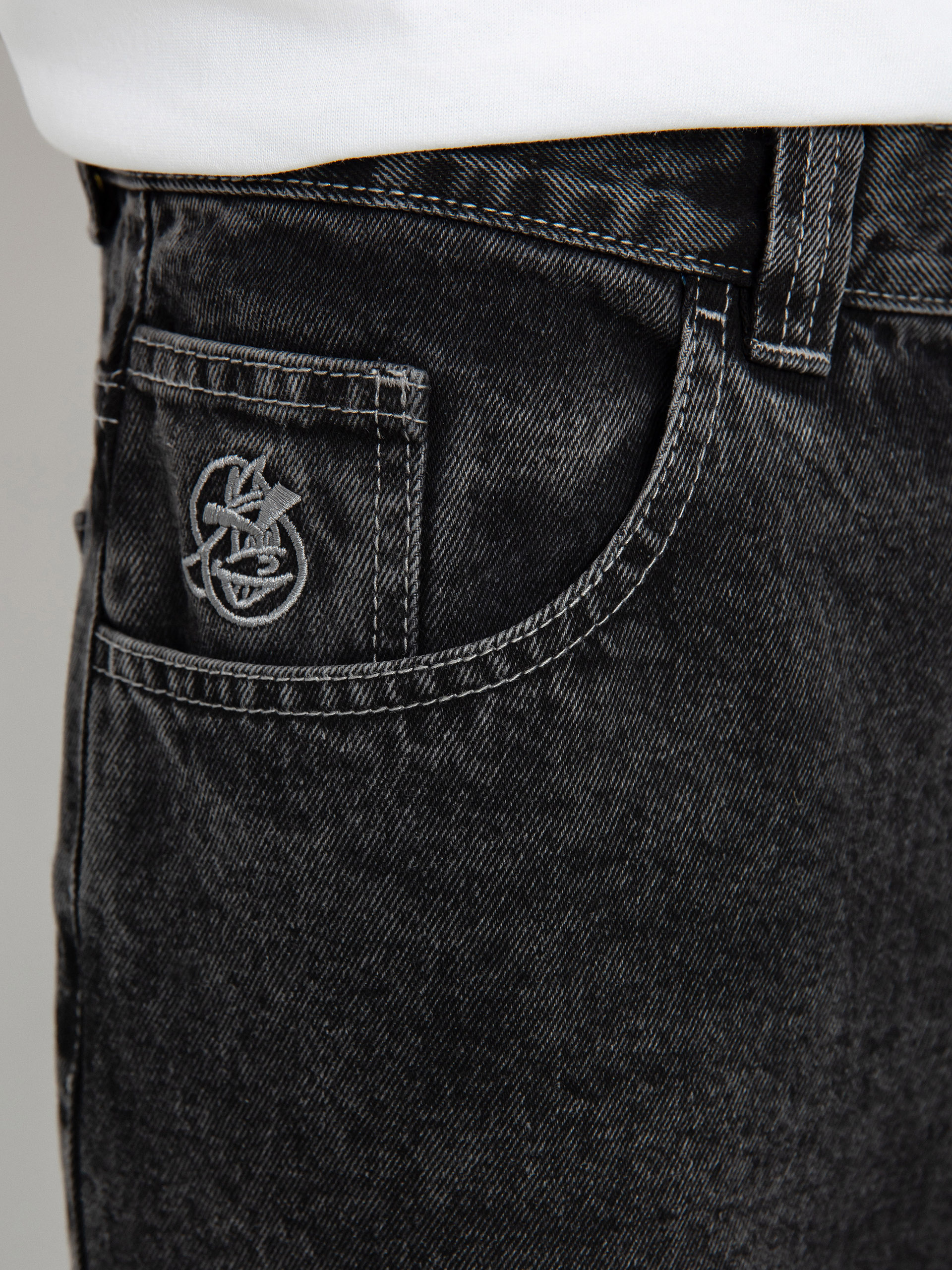 Штани Polar Skate 93! Denim (silver black)