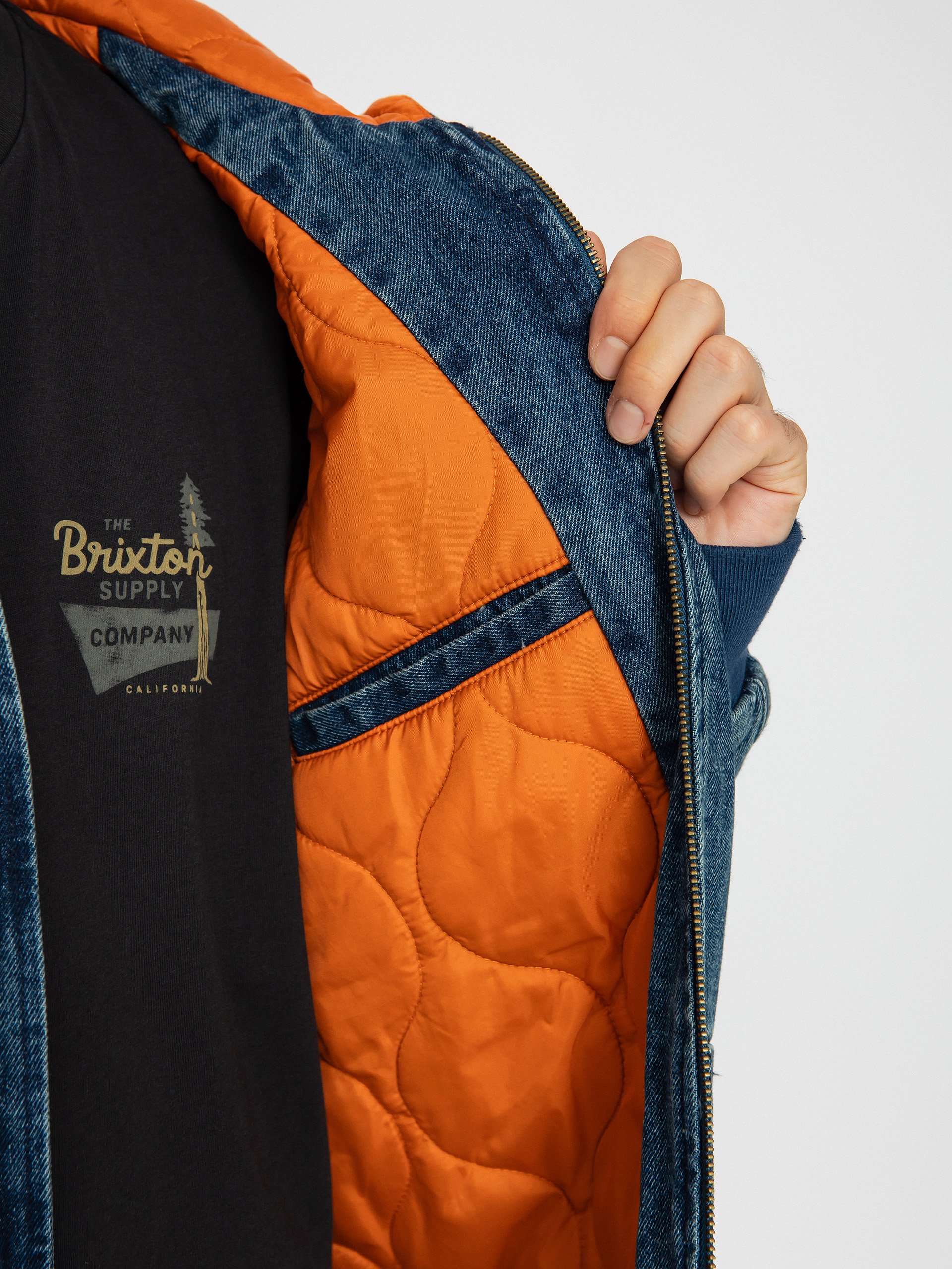 Куртка Brixton Builders ZHD (medium wash indigo)