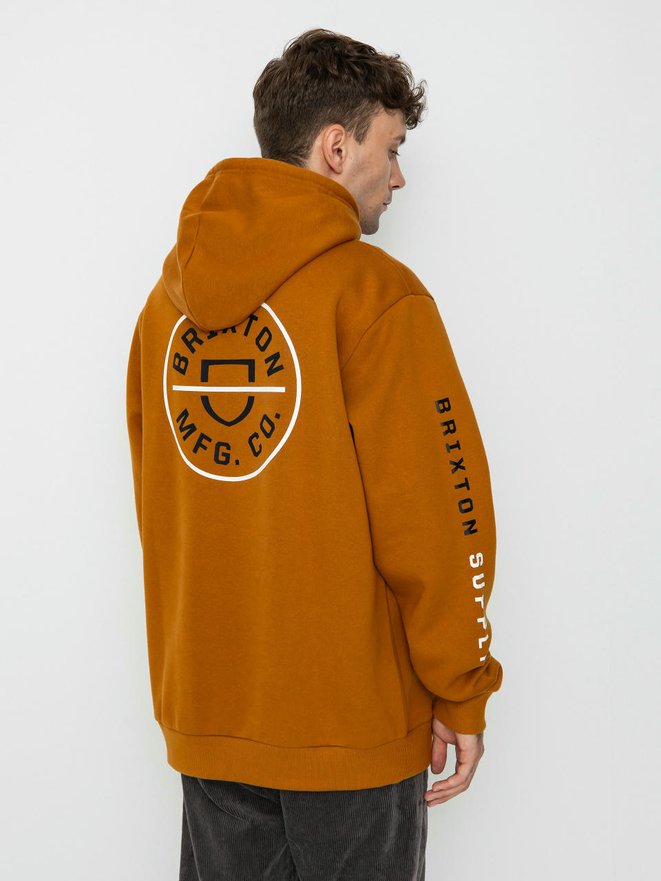 Худі Brixton Crest HD (golden brown/white/black)